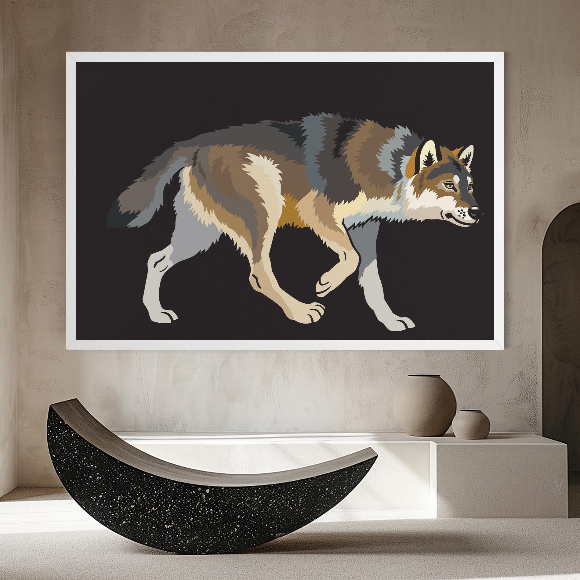 Tablou Canvas Cartoon Wolf mockup 8