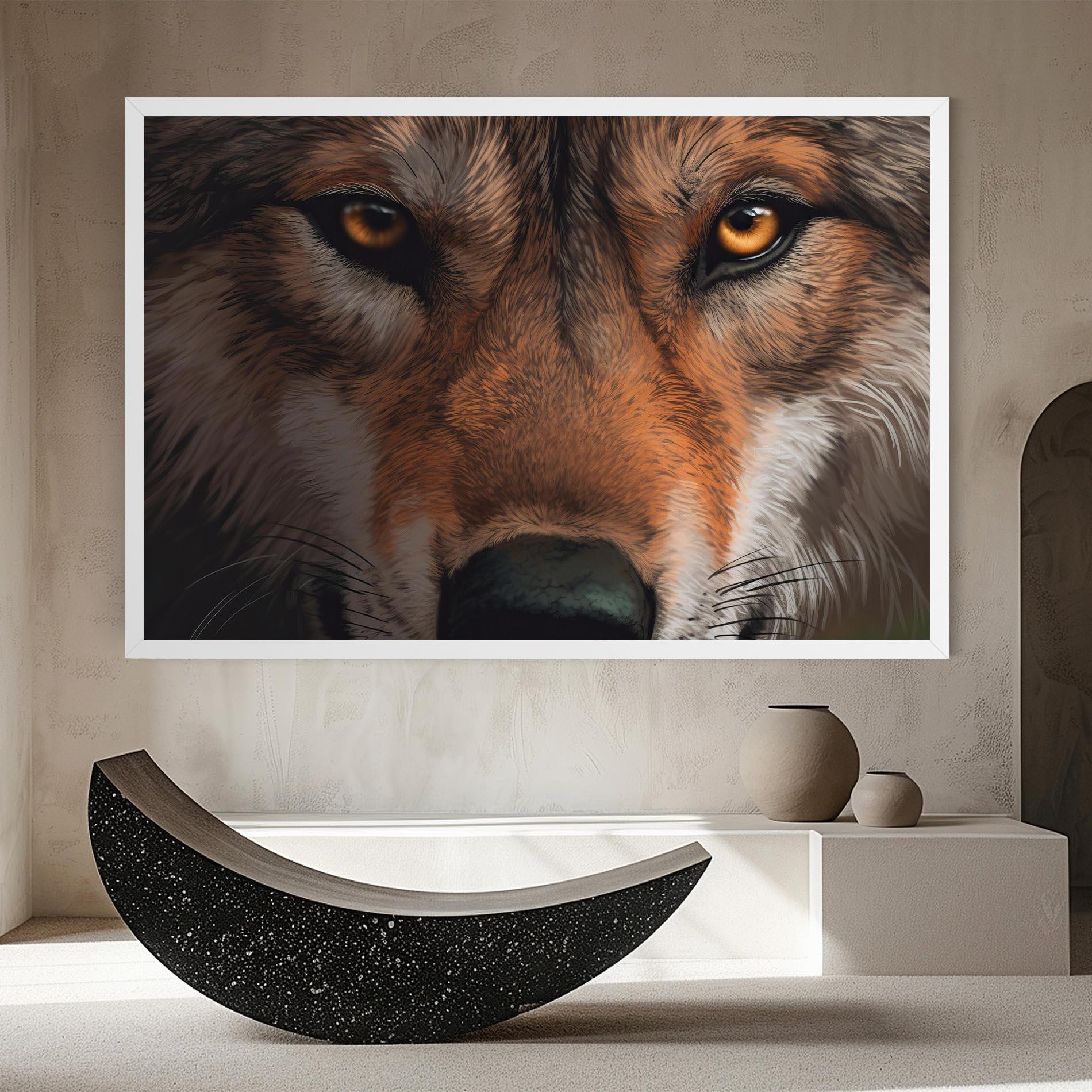 Tablou Canvas Close Up Wolf Eyes mockup 8