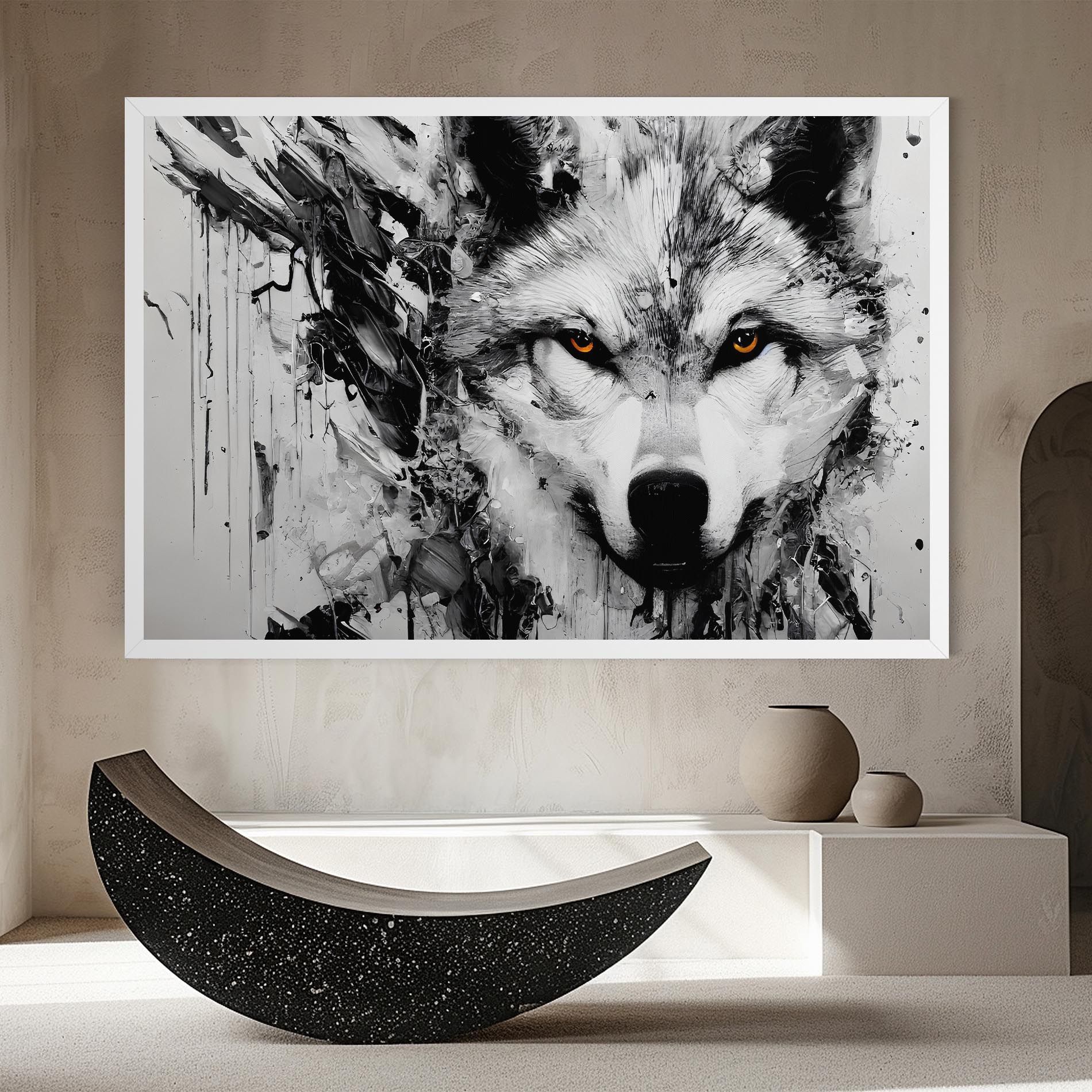 Grey Wolf Portrait mockup 8