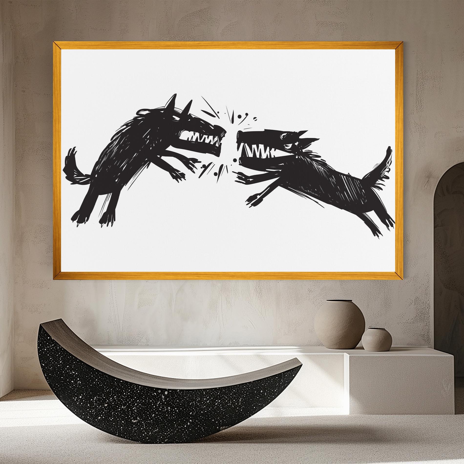 Tablou Canvas Black Wolves mockup 8