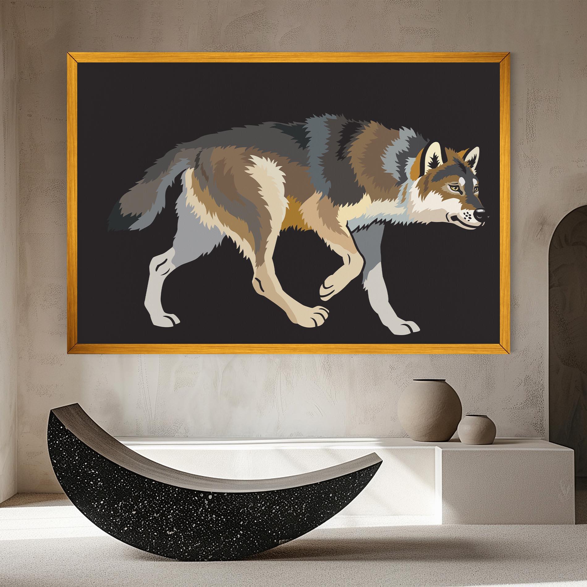 Tablou Canvas Cartoon Wolf mockup 8