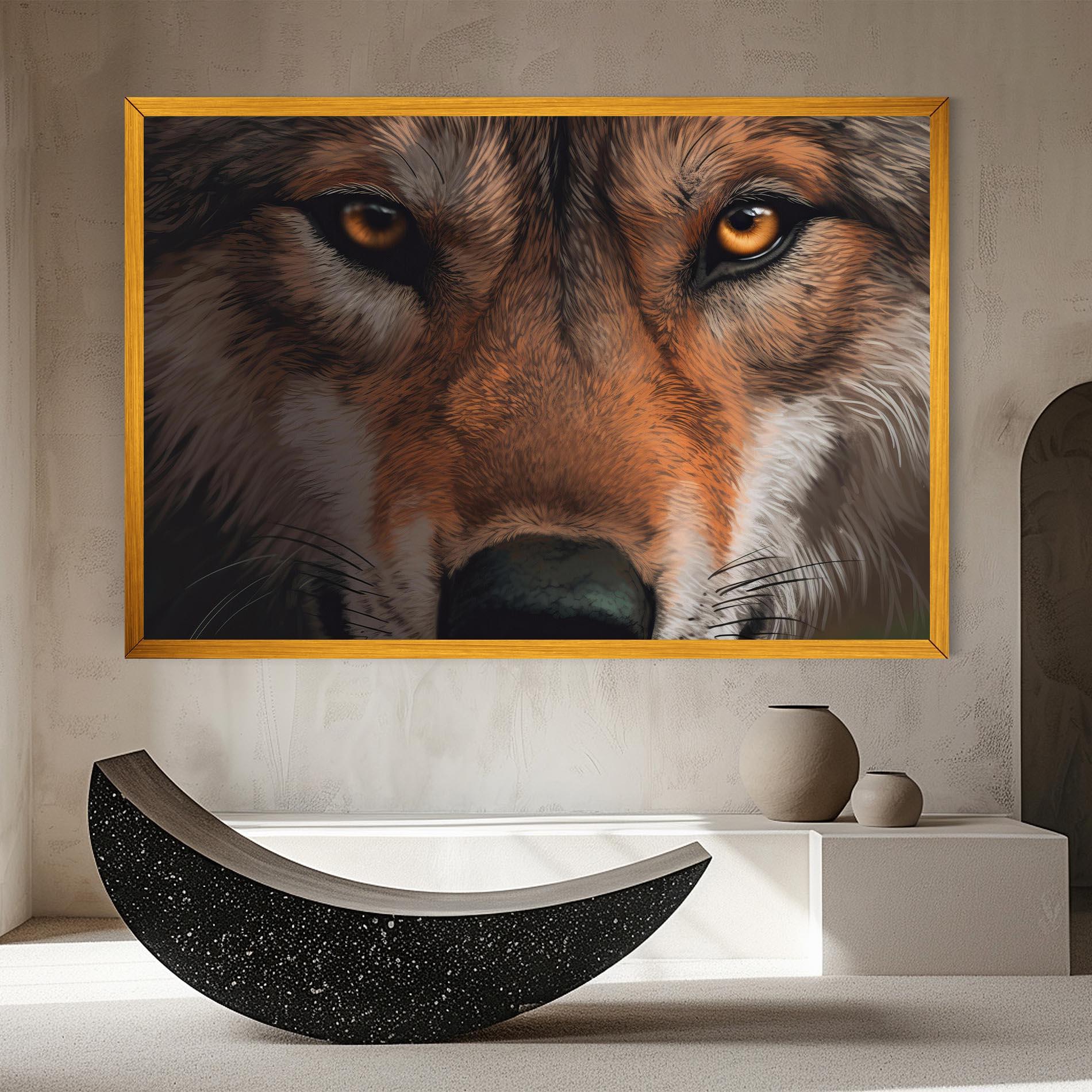 Tablou Canvas Close Up Wolf Eyes mockup 8