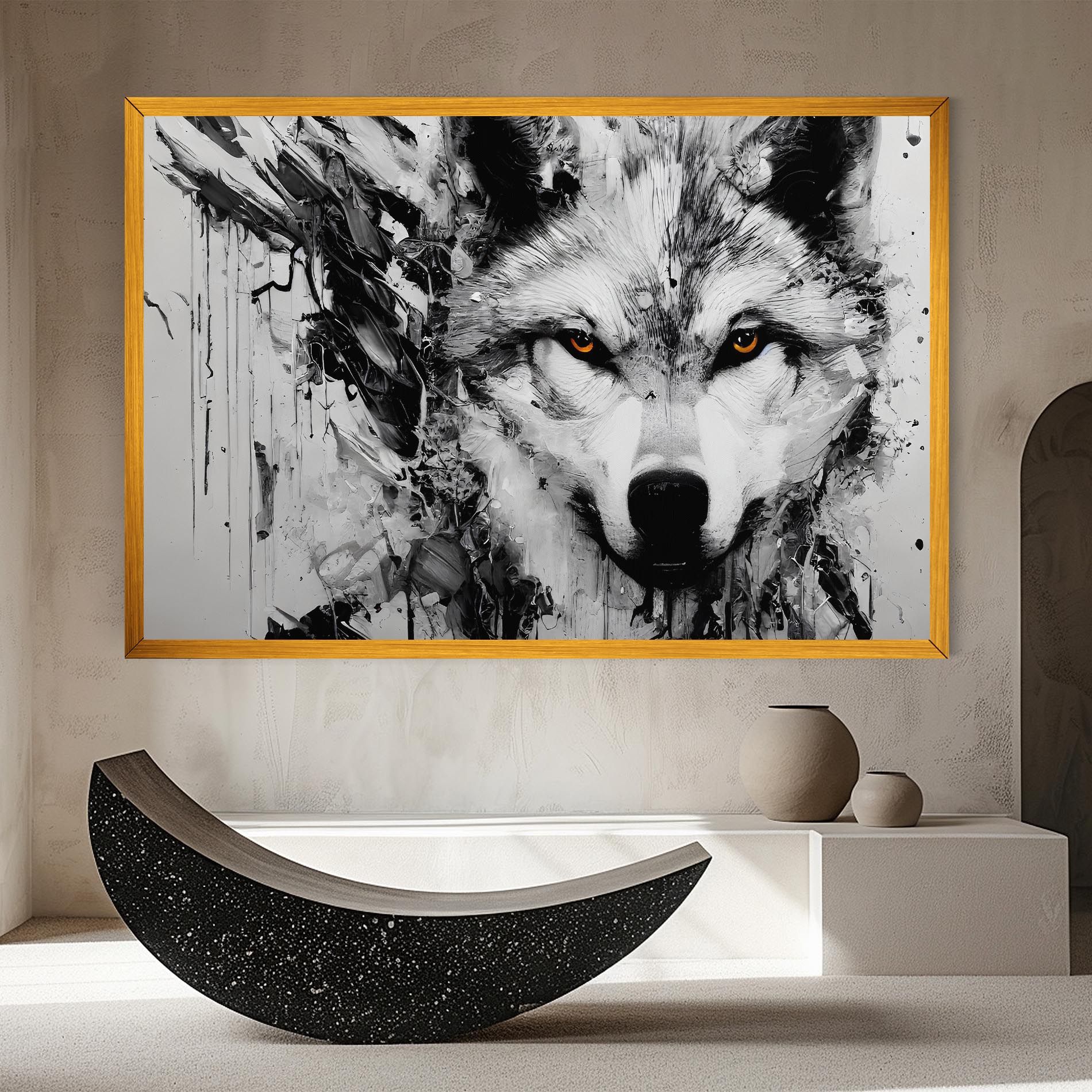 Grey Wolf Portrait mockup 8