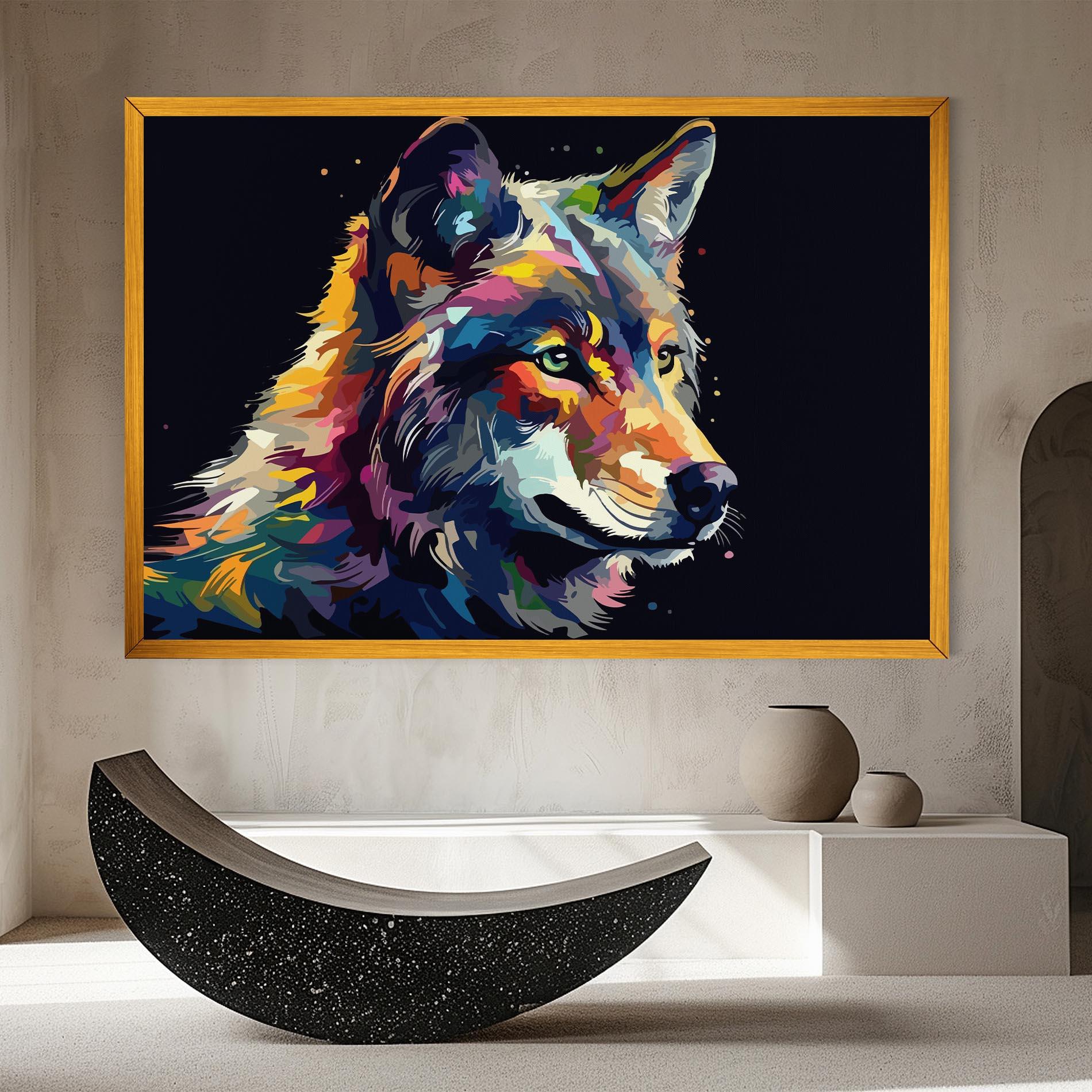 Tablou Canvas Painted Wolf mockup 8