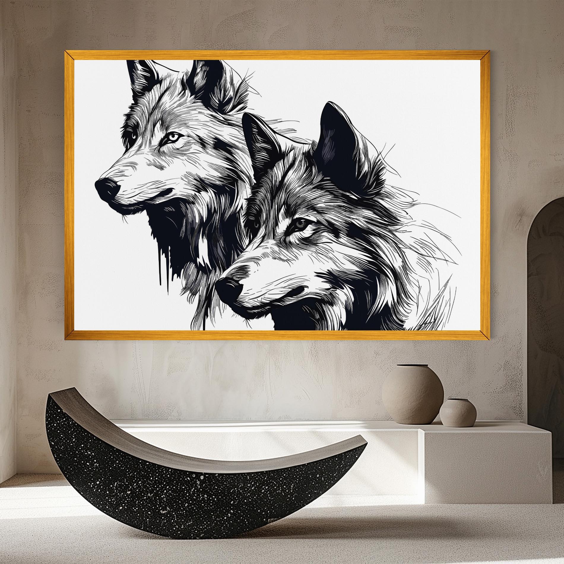 Tablou Canvas Wolf Friends mockup 8