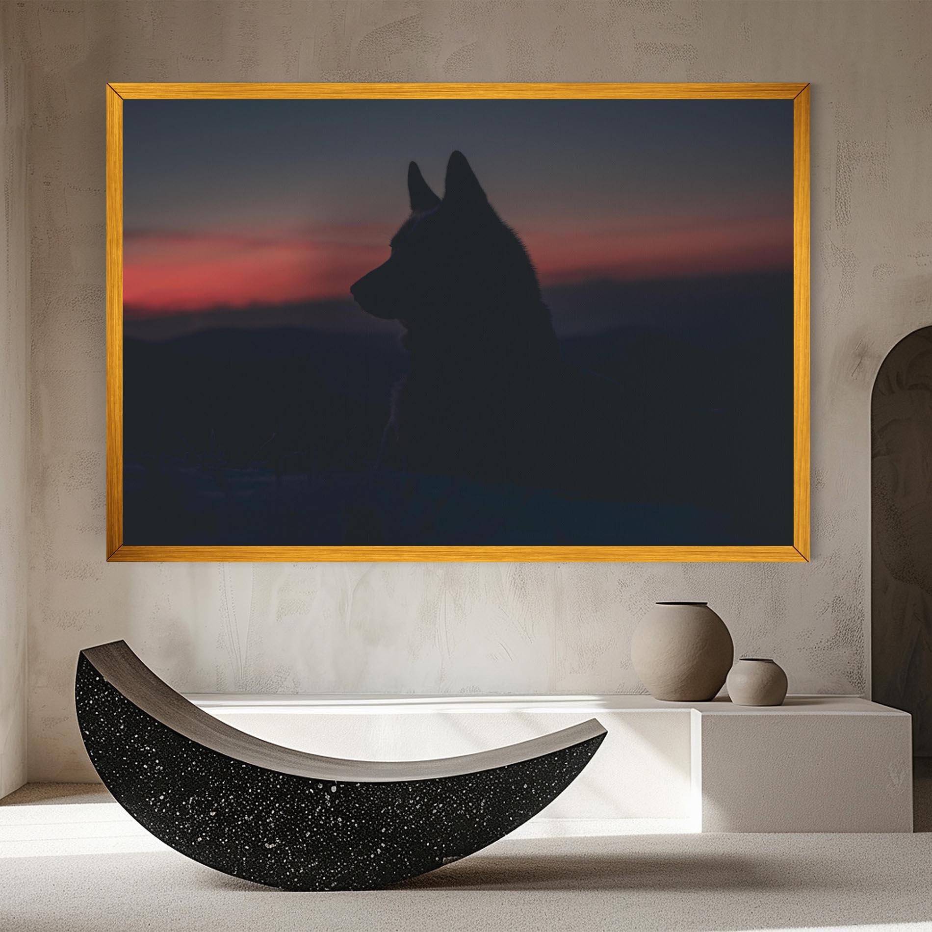Tablou Canvas Wolf Shillouette mockup 8