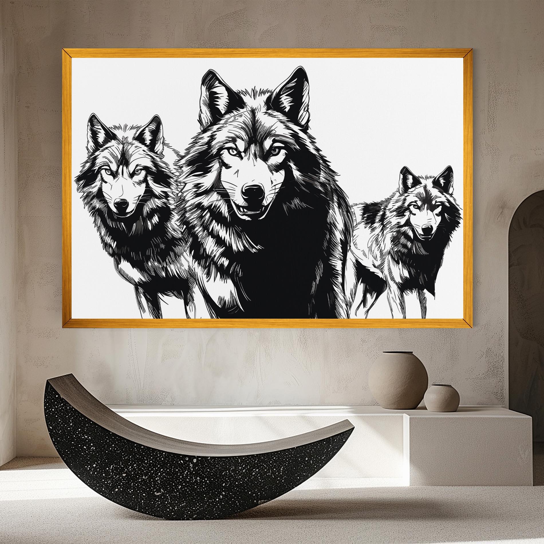 Tablou Canvas Wolves mockup 8