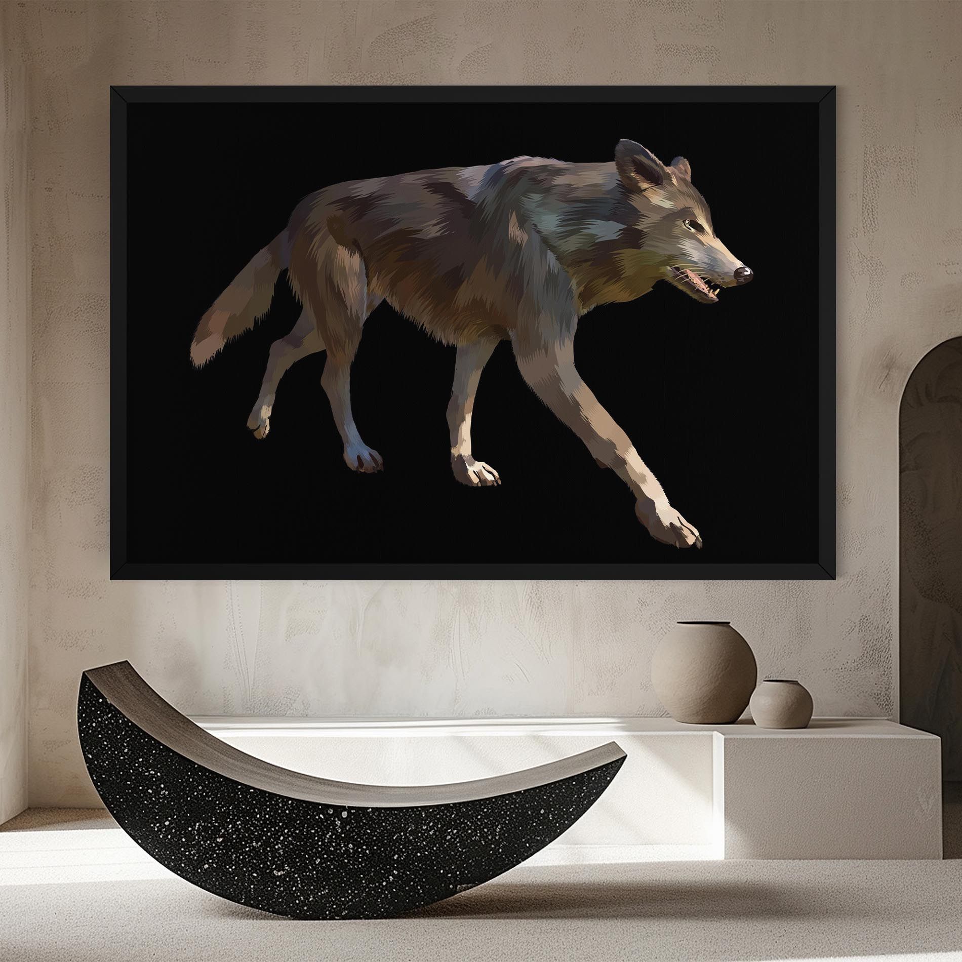 3d Wolf mockup 8