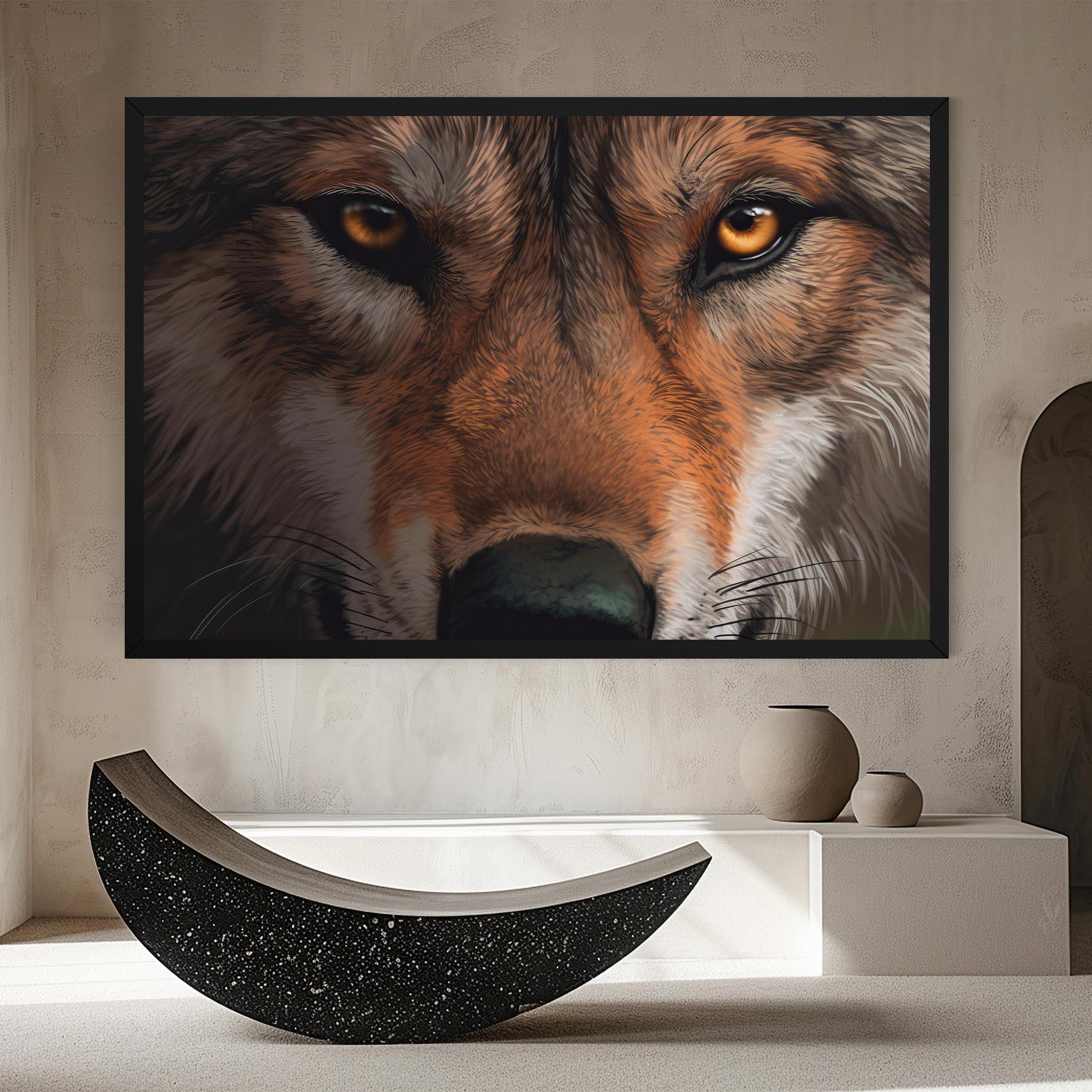 Tablou Canvas Close Up Wolf Eyes mockup 8