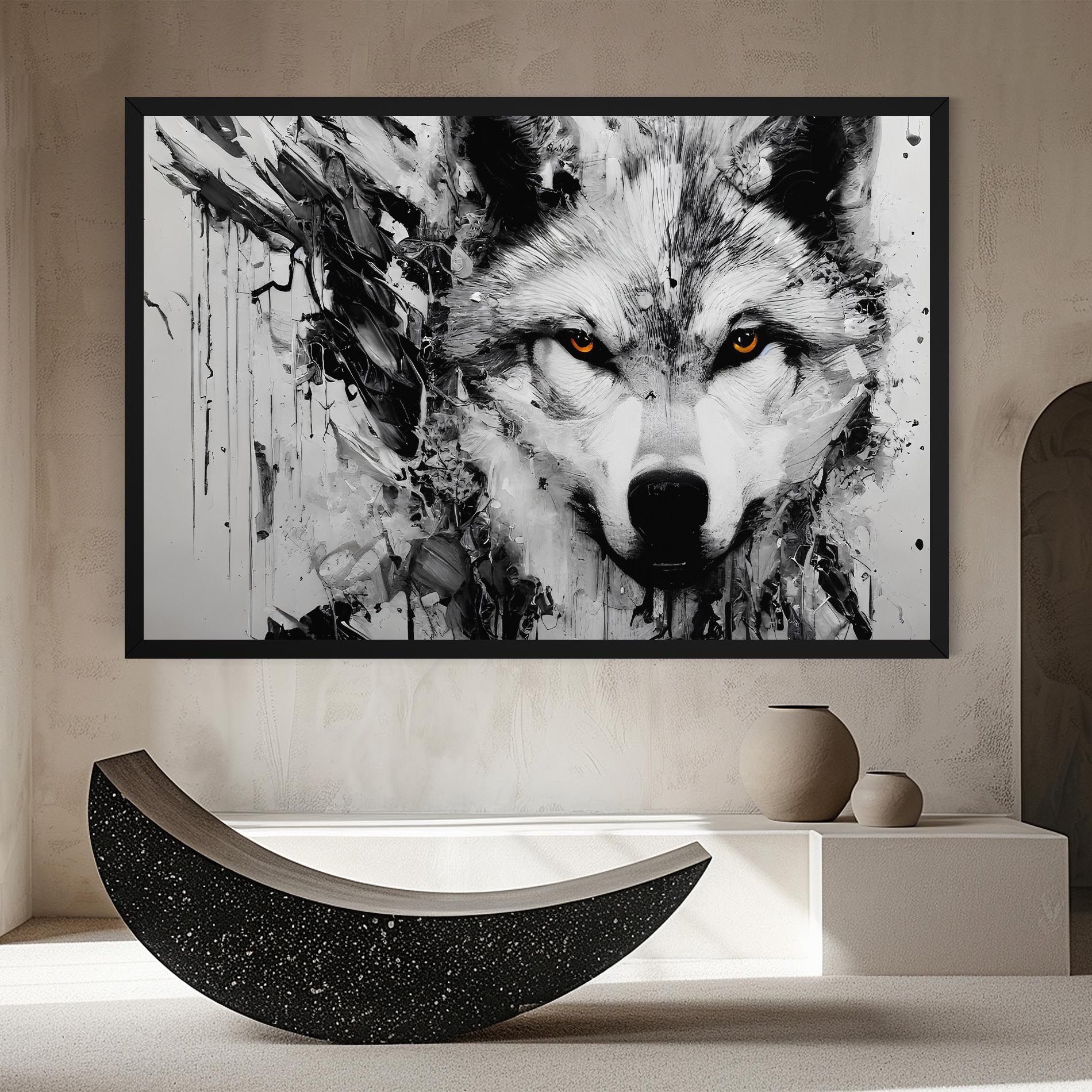 Grey Wolf Portrait mockup 8