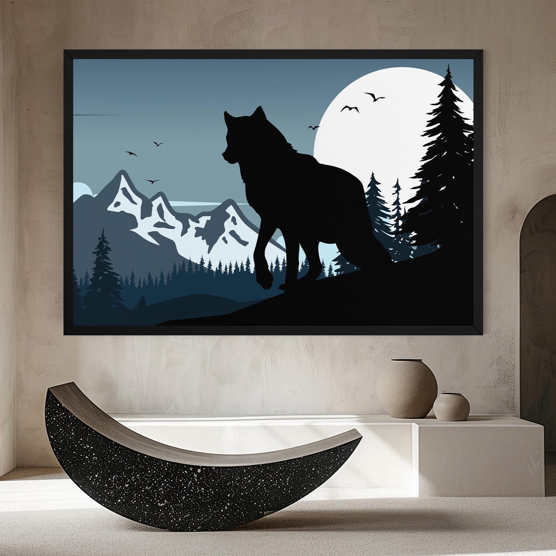 Tablou Canvas Hill Wolf mockup 8