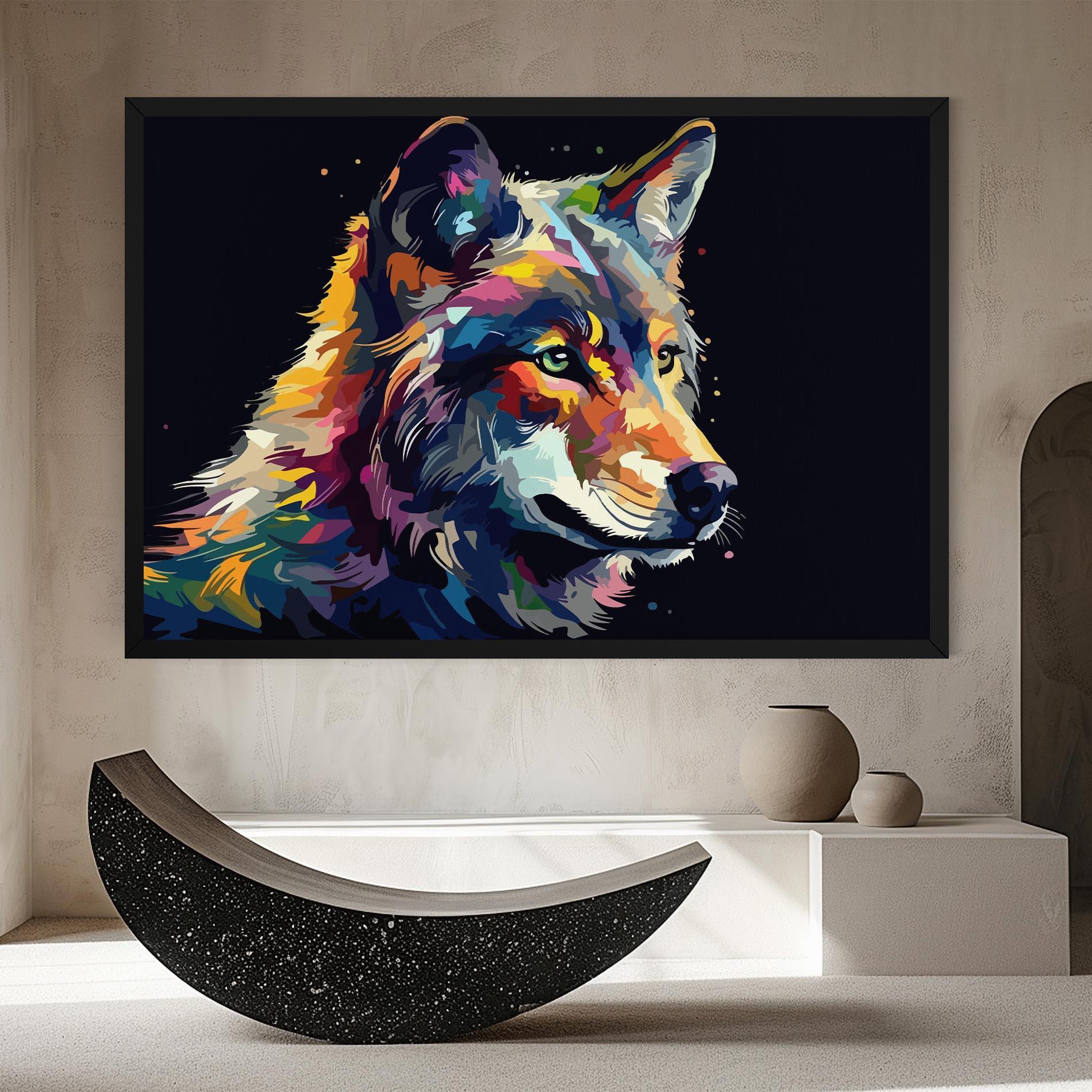 Tablou Canvas Painted Wolf mockup 8
