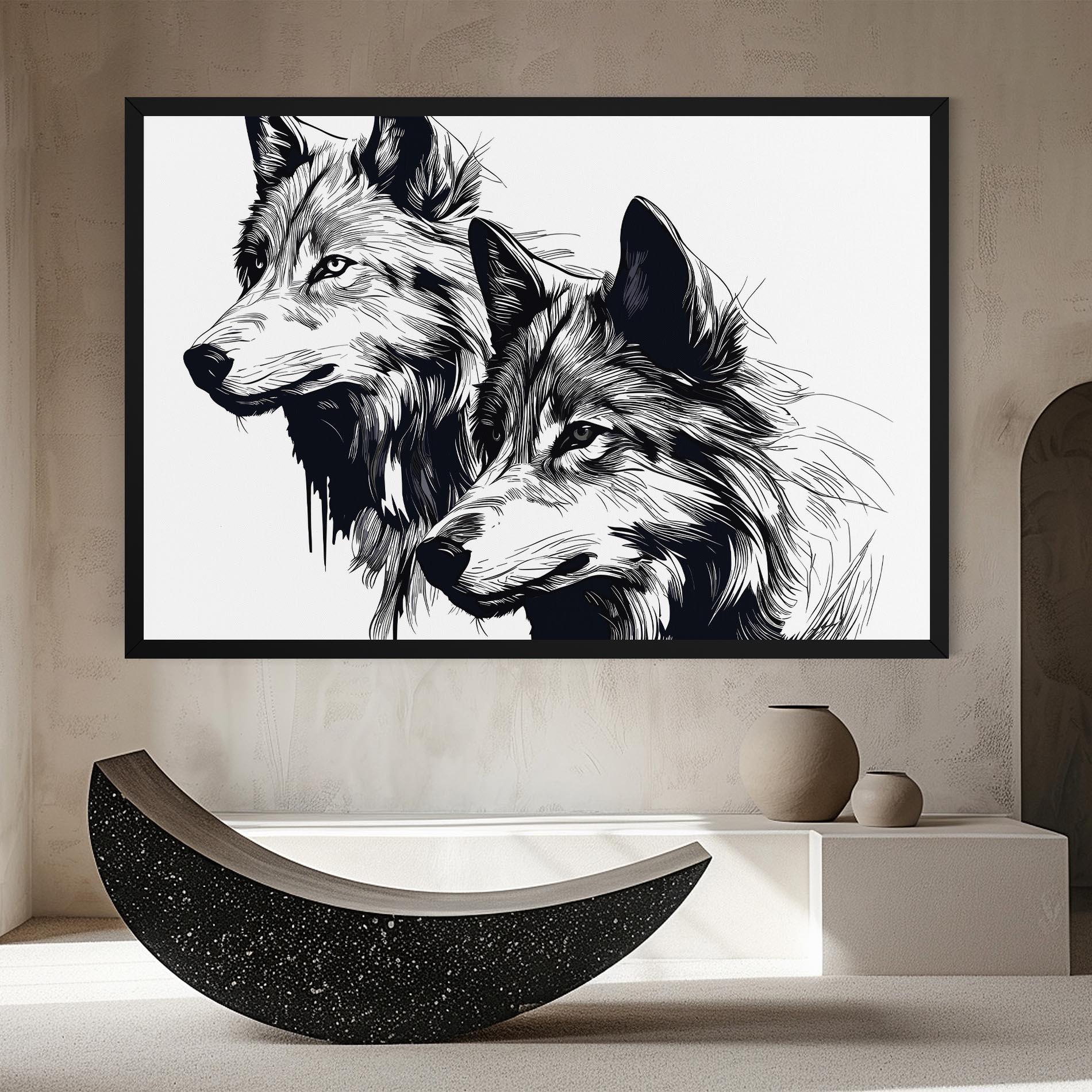 Tablou Canvas Wolf Friends mockup 8