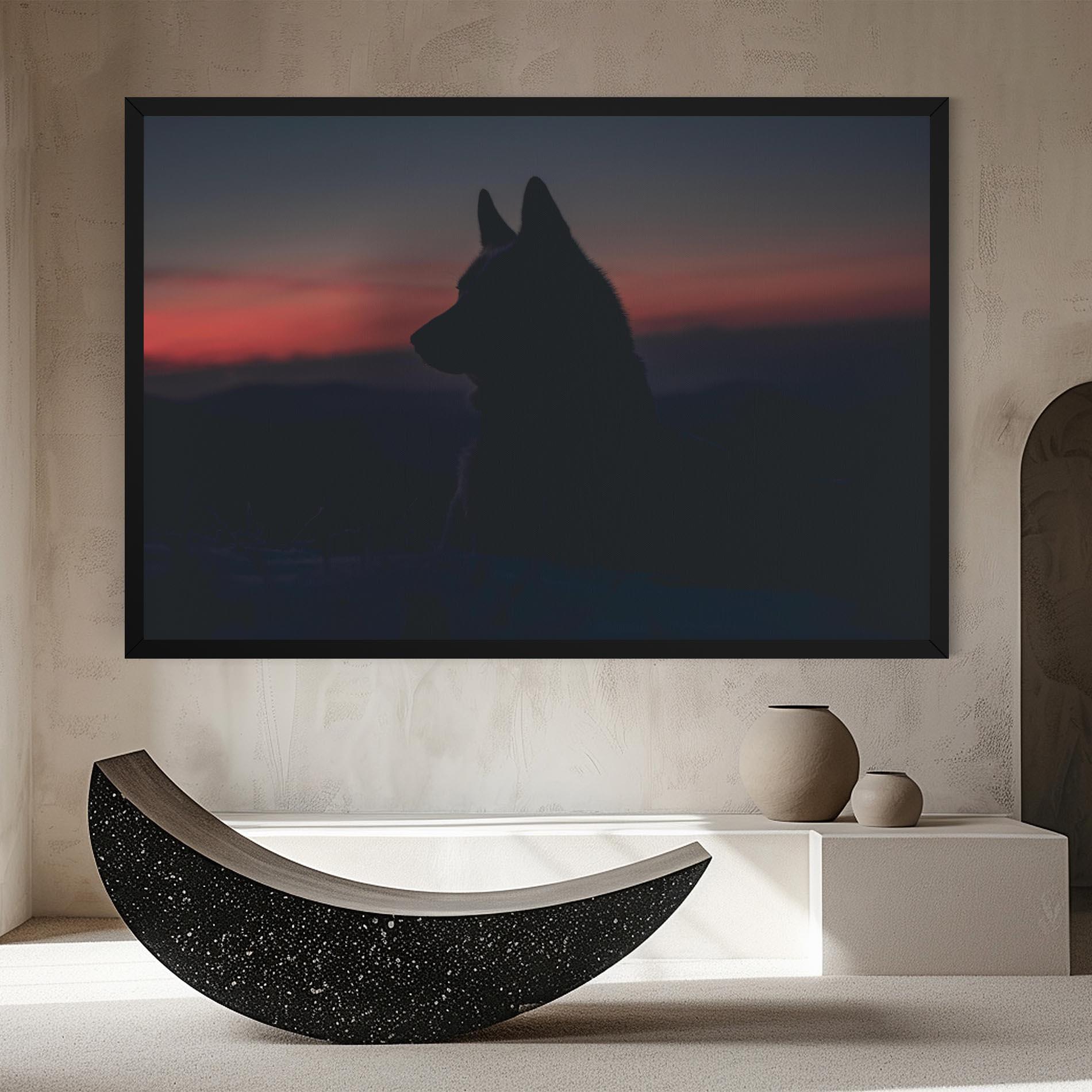 Tablou Canvas Wolf Shillouette mockup 8