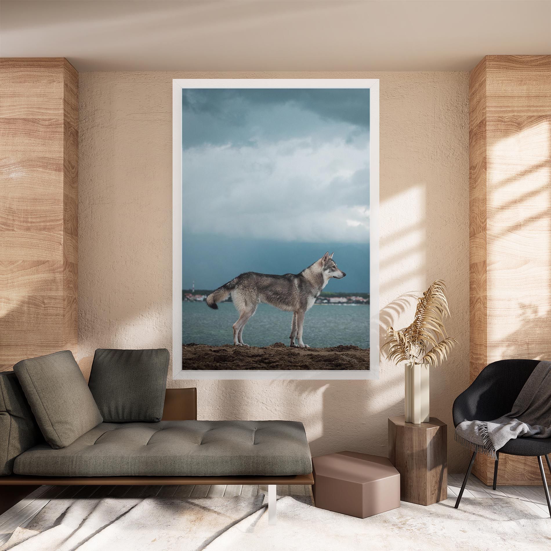 Grey Wolf Looking mockup 8
