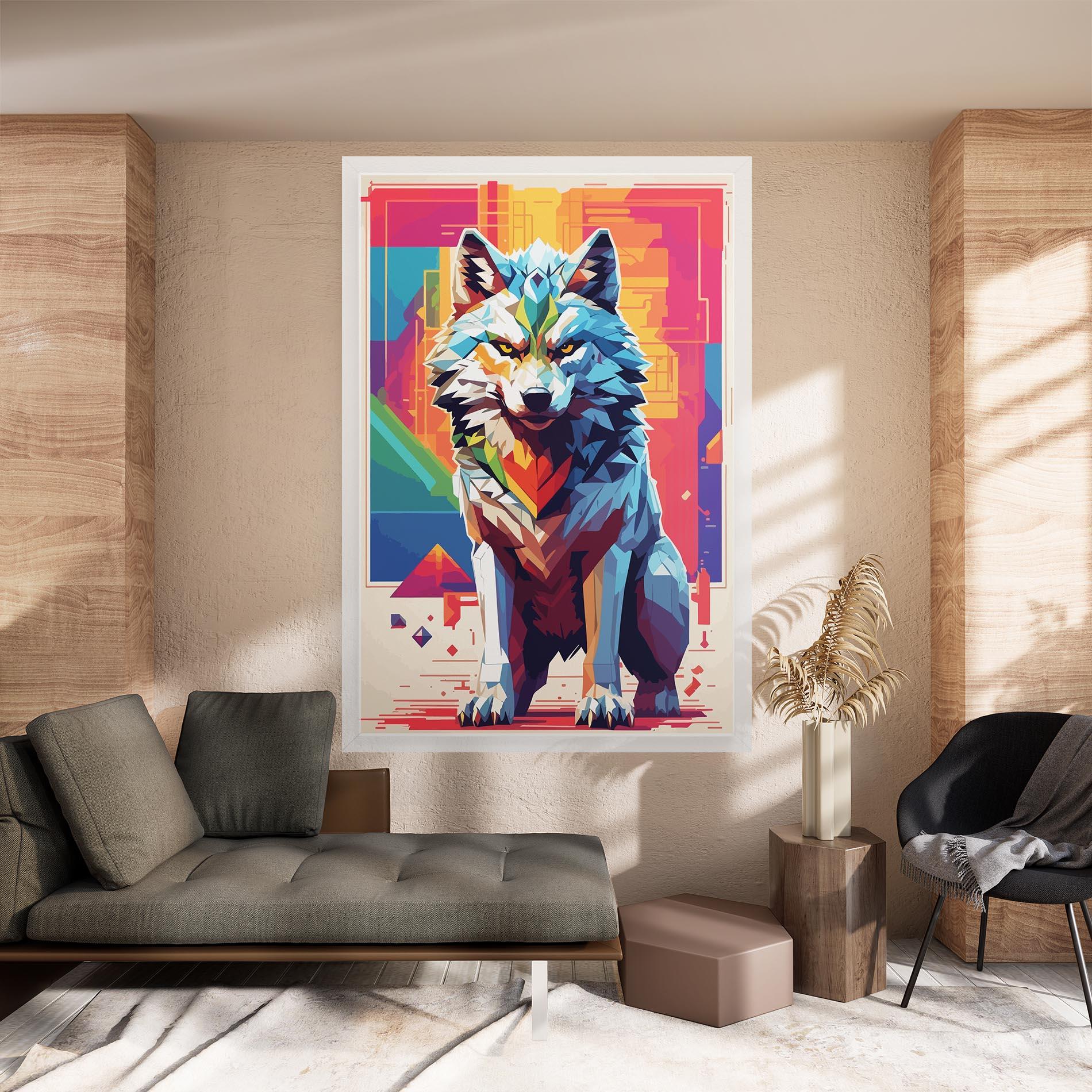 Tablou Canvas Wolf Character mockup 8