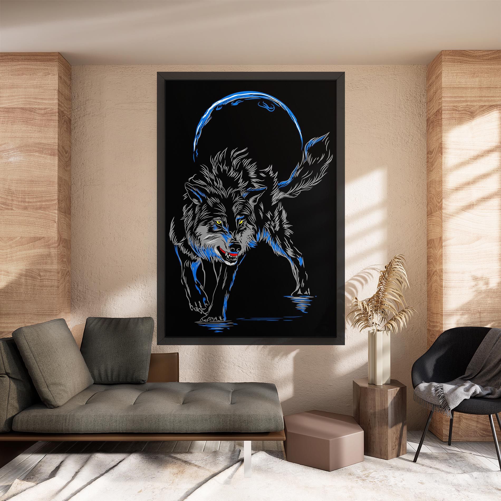 Grey Blue Wolf mockup 8