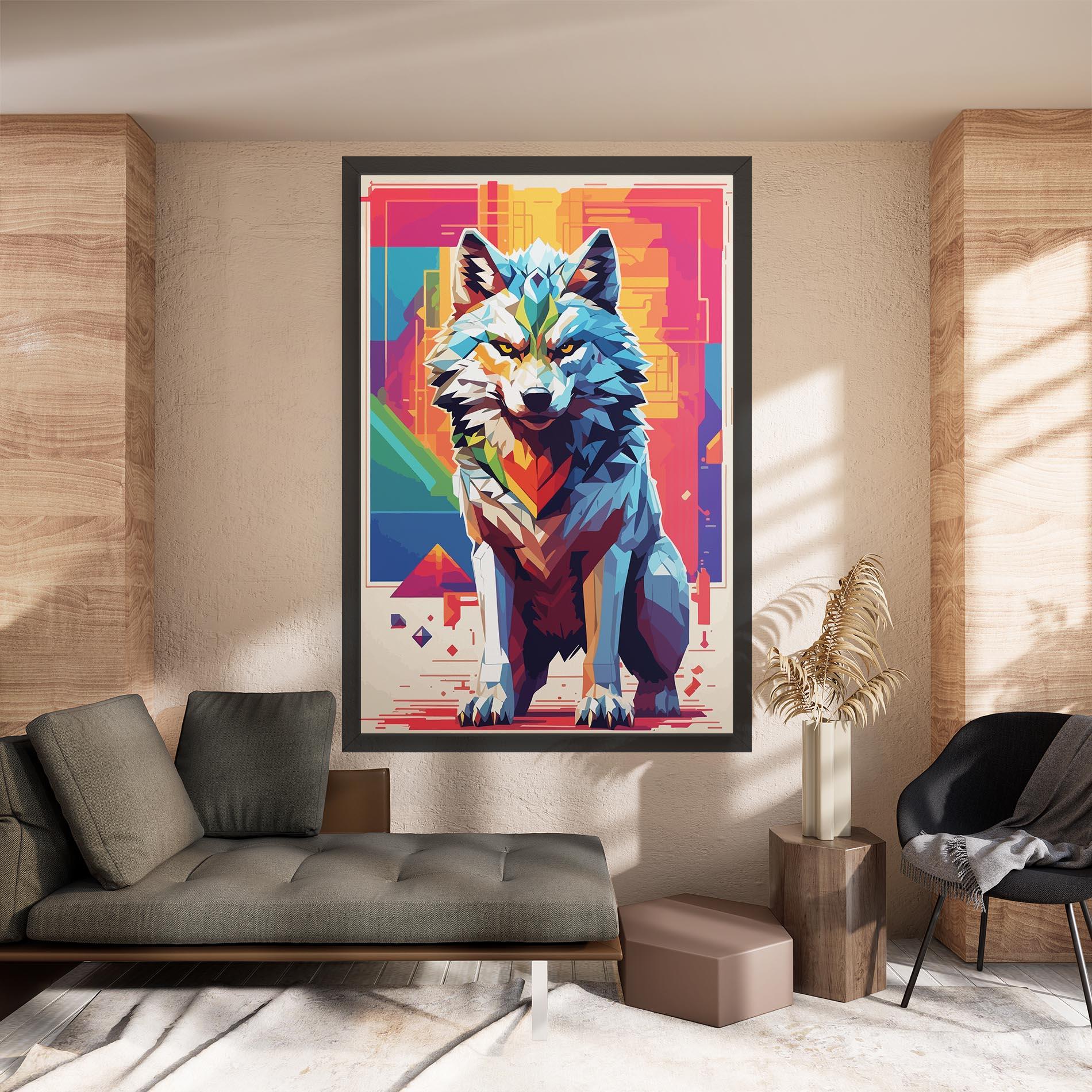 Tablou Canvas Wolf Character mockup 8