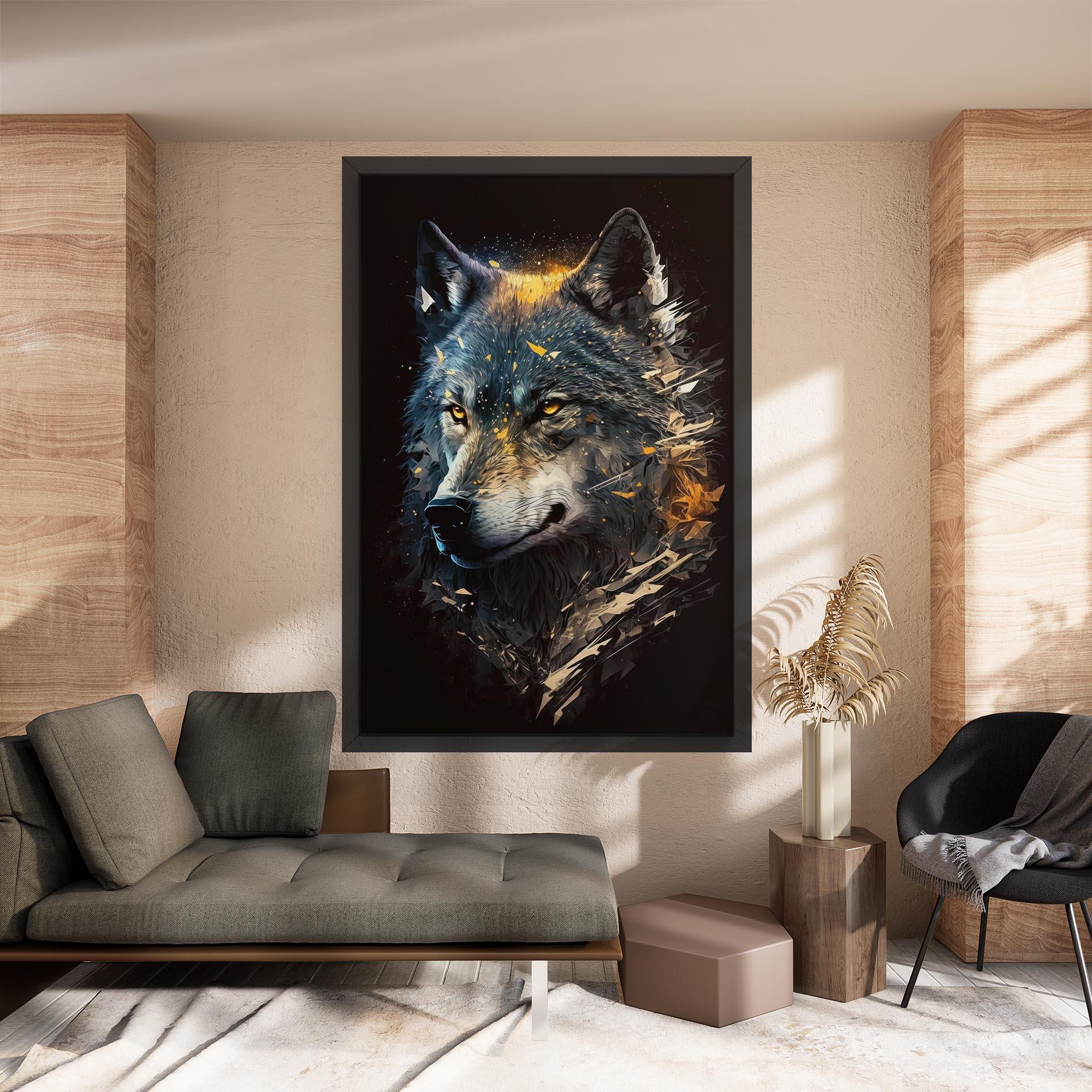 Tablou Canvas Wolf Portrait mockup 8