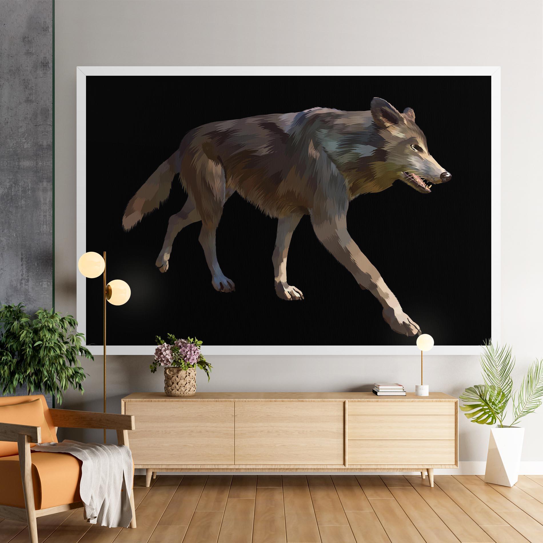 Tablou Canvas 3d Wolf mockup 9