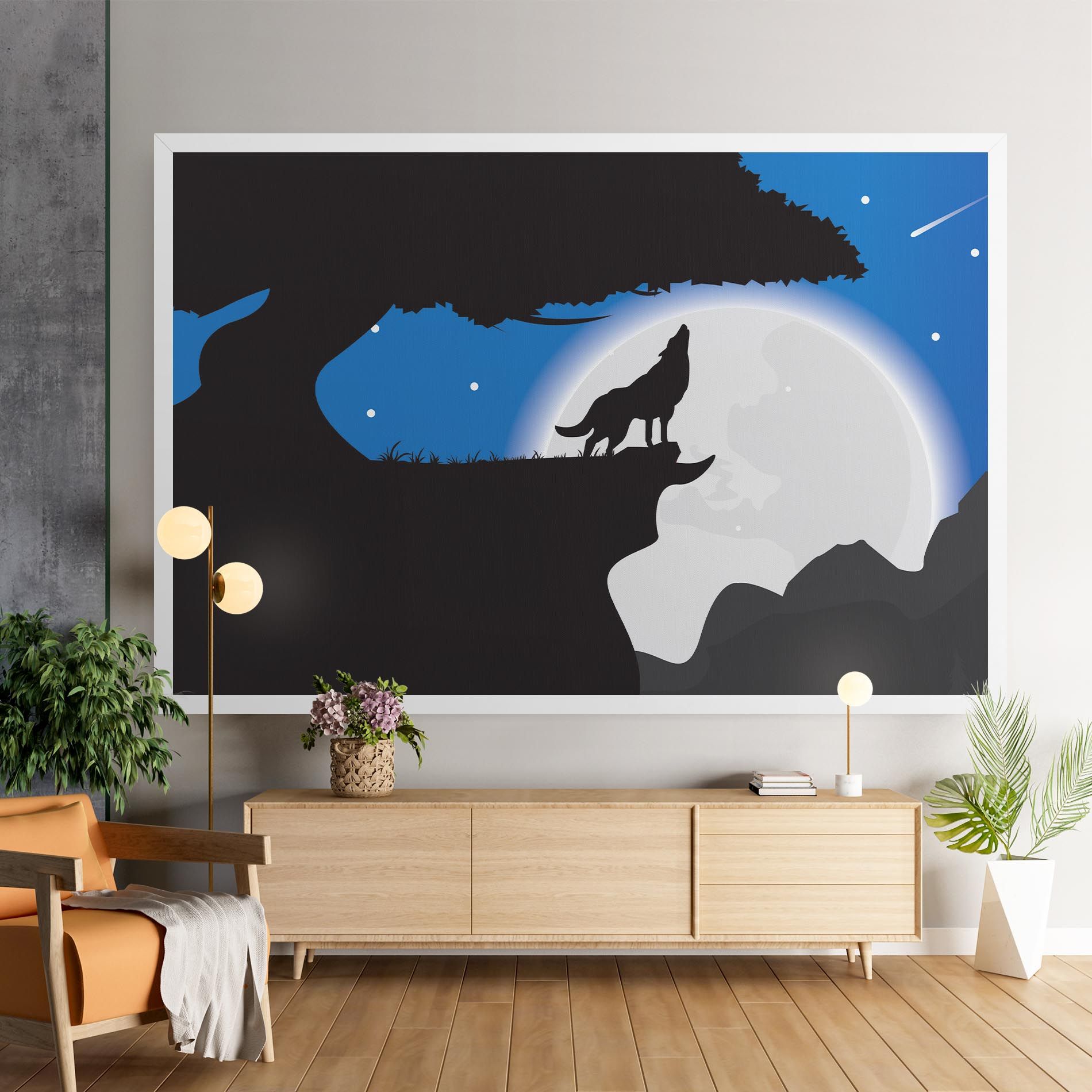 Blue Light Wolf mockup 9