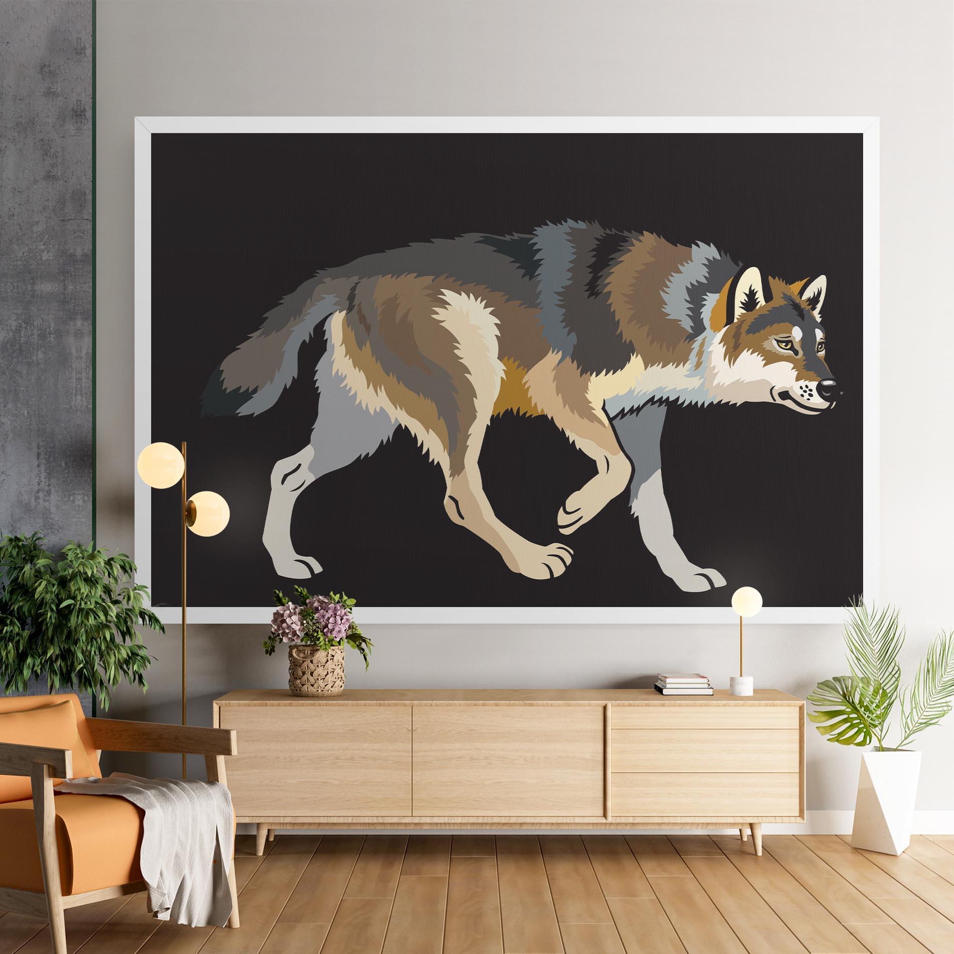 Tablou Canvas Cartoon Wolf mockup 9