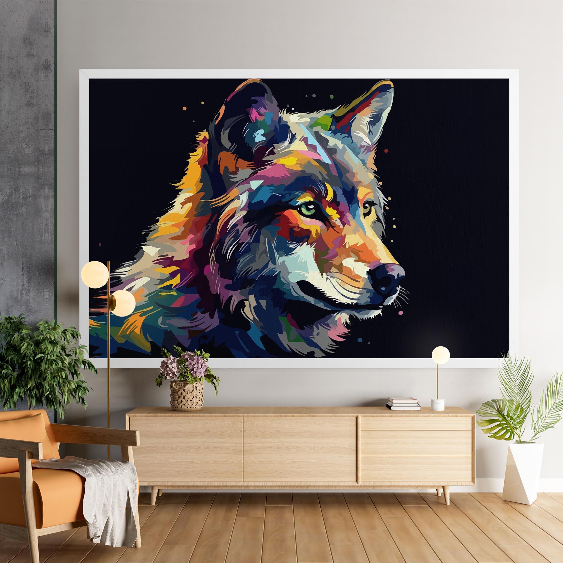 Tablou Canvas Painted Wolf mockup 9
