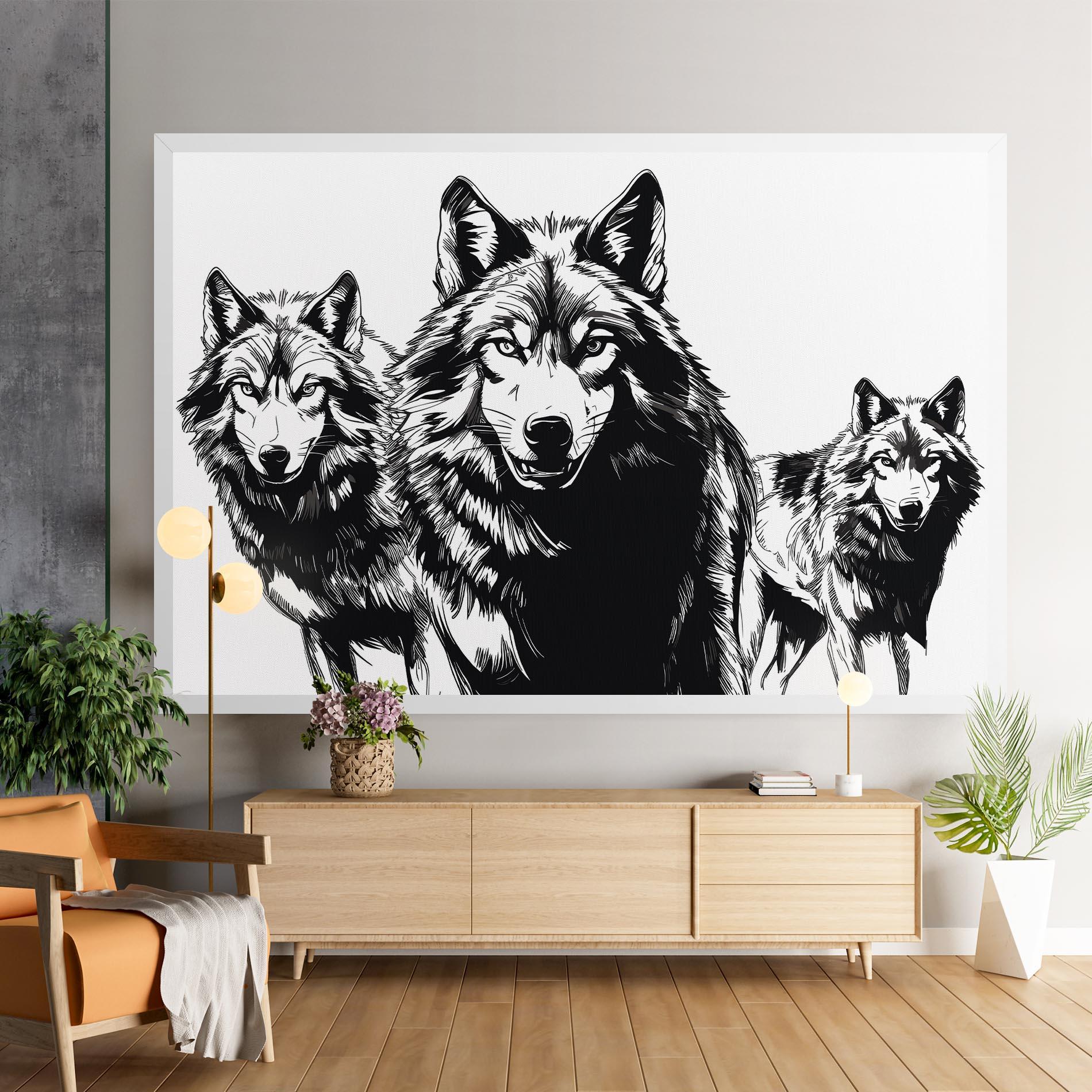 Tablou Canvas Wolves mockup 9