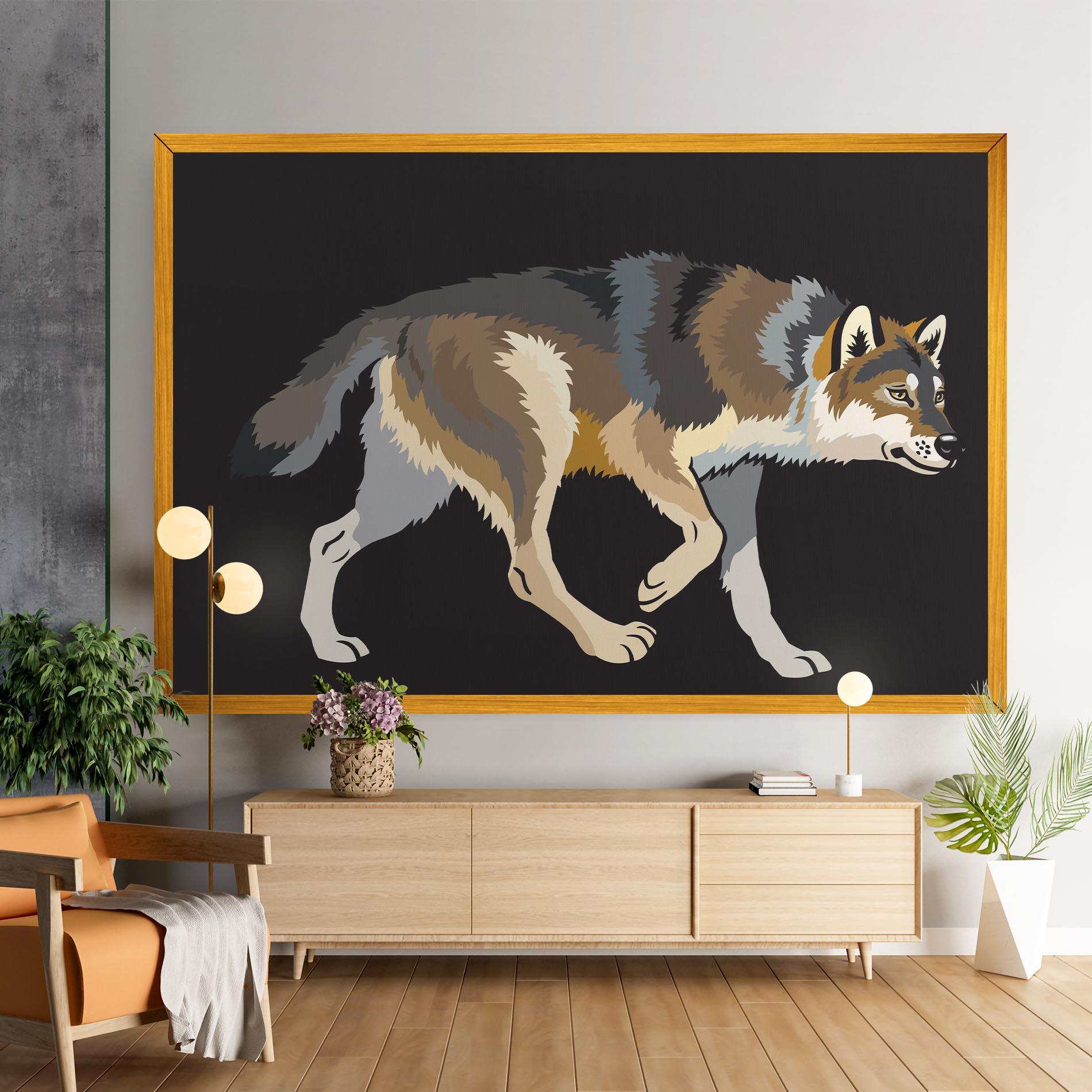 Tablou Canvas Cartoon Wolf mockup 9