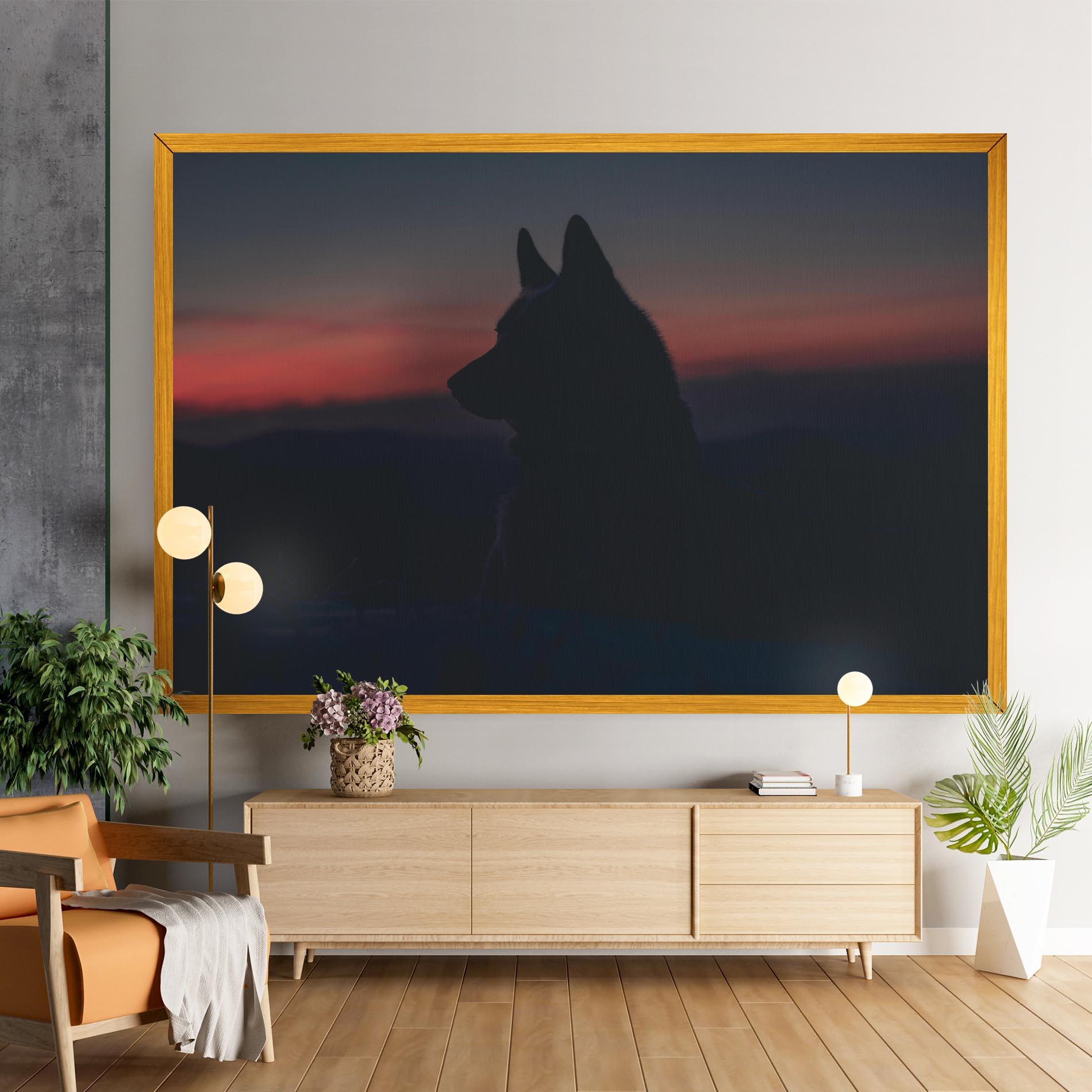 Tablou Canvas Wolf Shillouette mockup 9