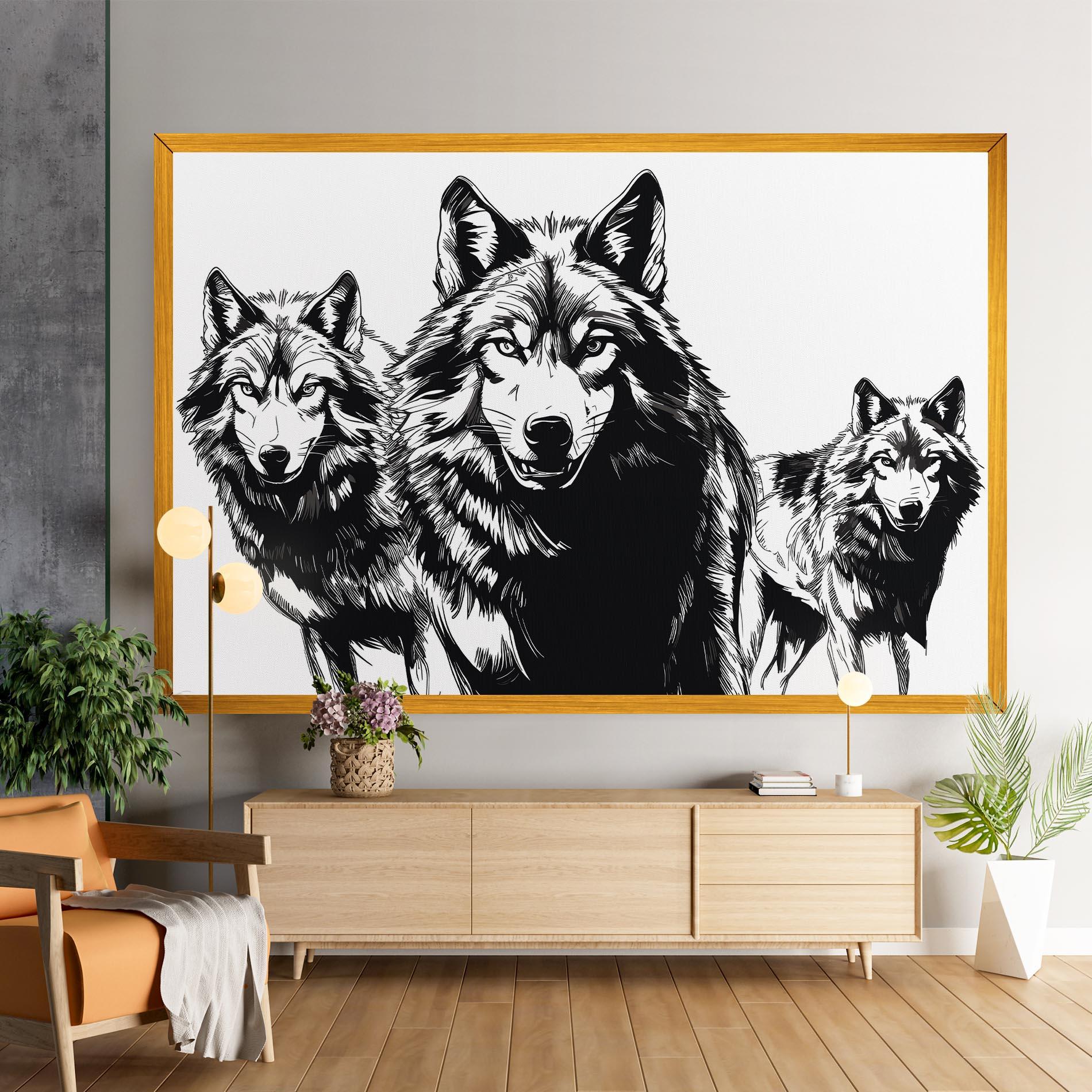 Tablou Canvas Wolves mockup 9