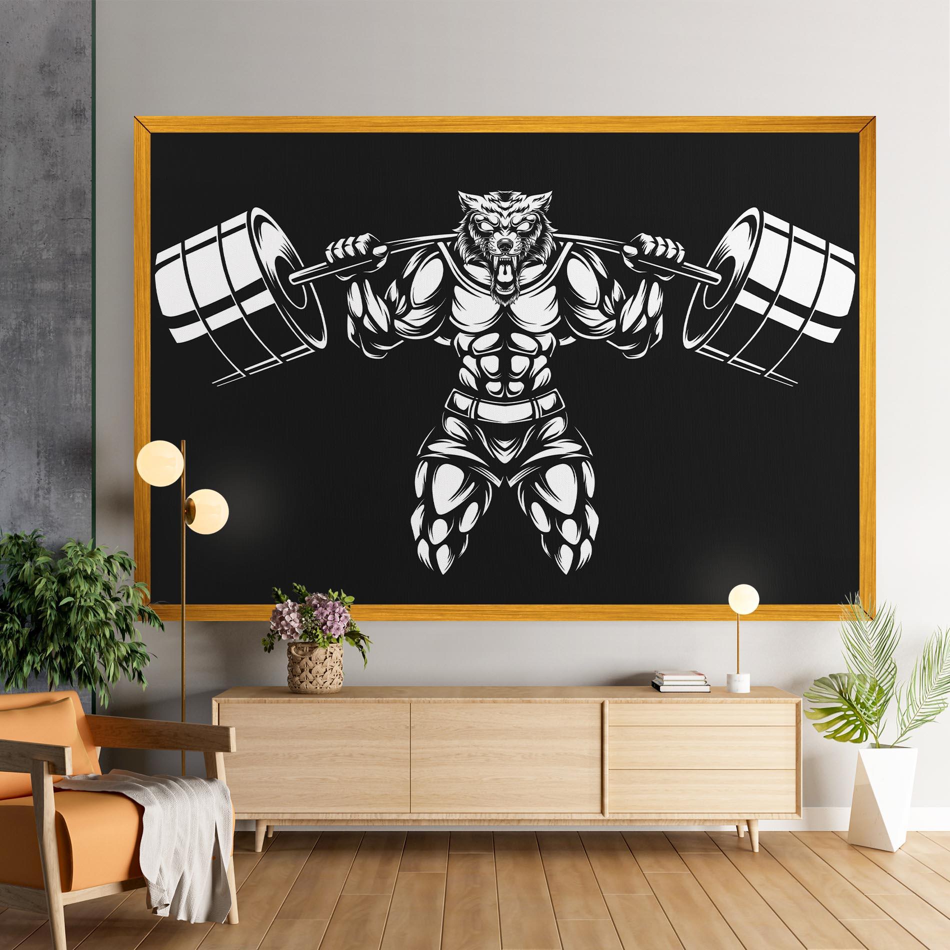 Tablou Canvas Work Out Wolf mockup 9