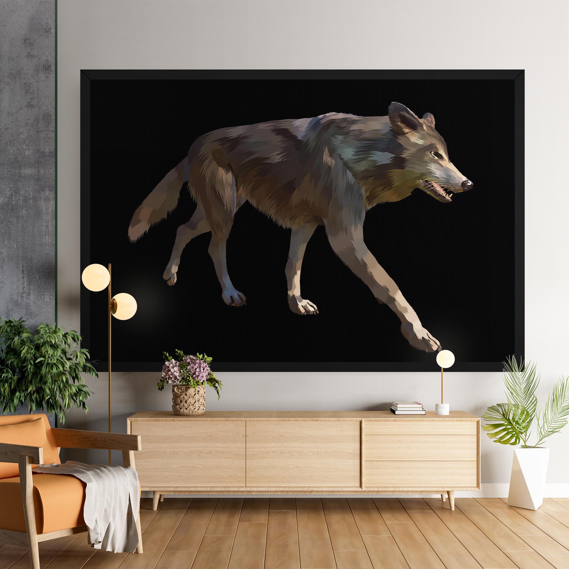 Tablou Canvas 3d Wolf mockup 9
