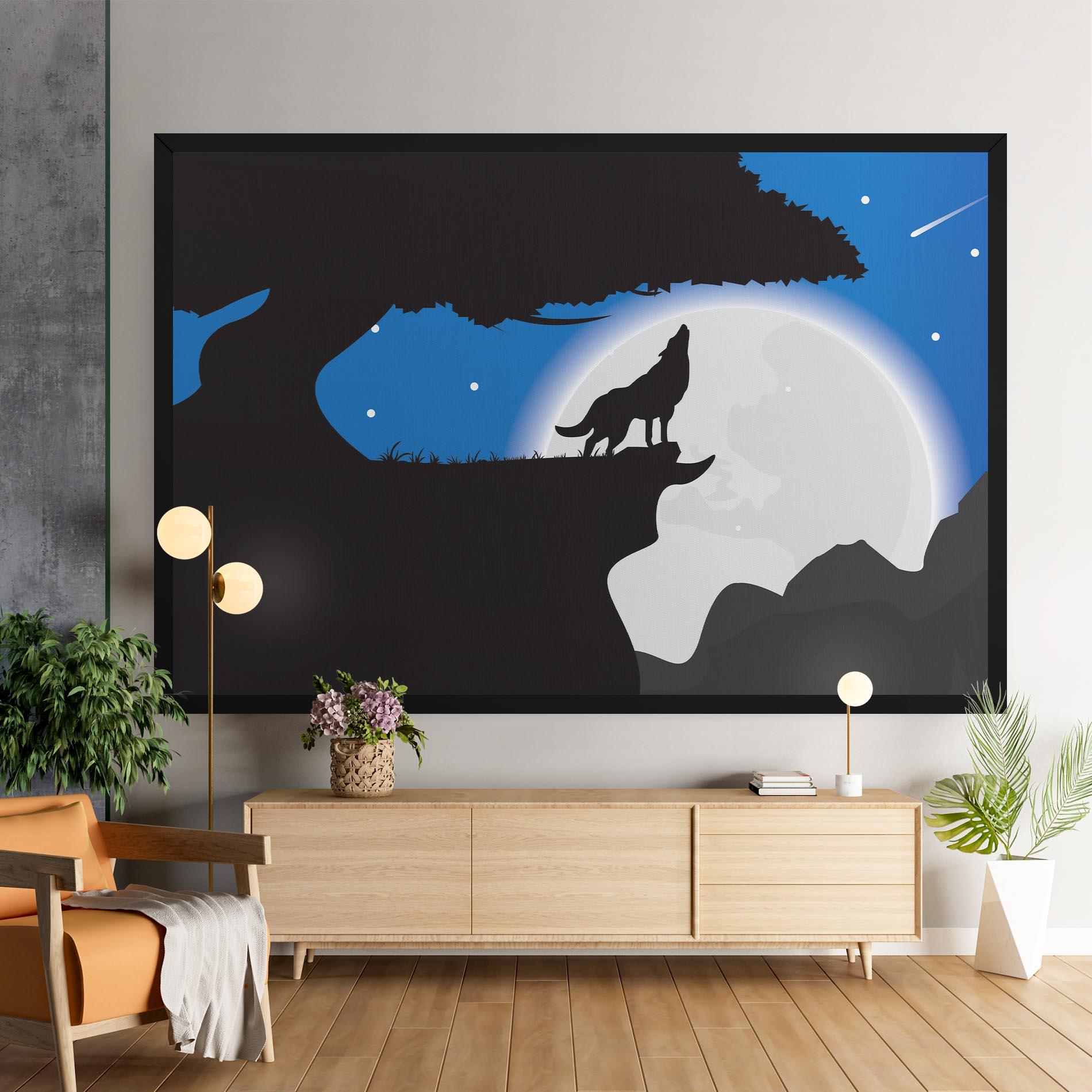 Tablou Canvas Blue Light Wolf mockup 9