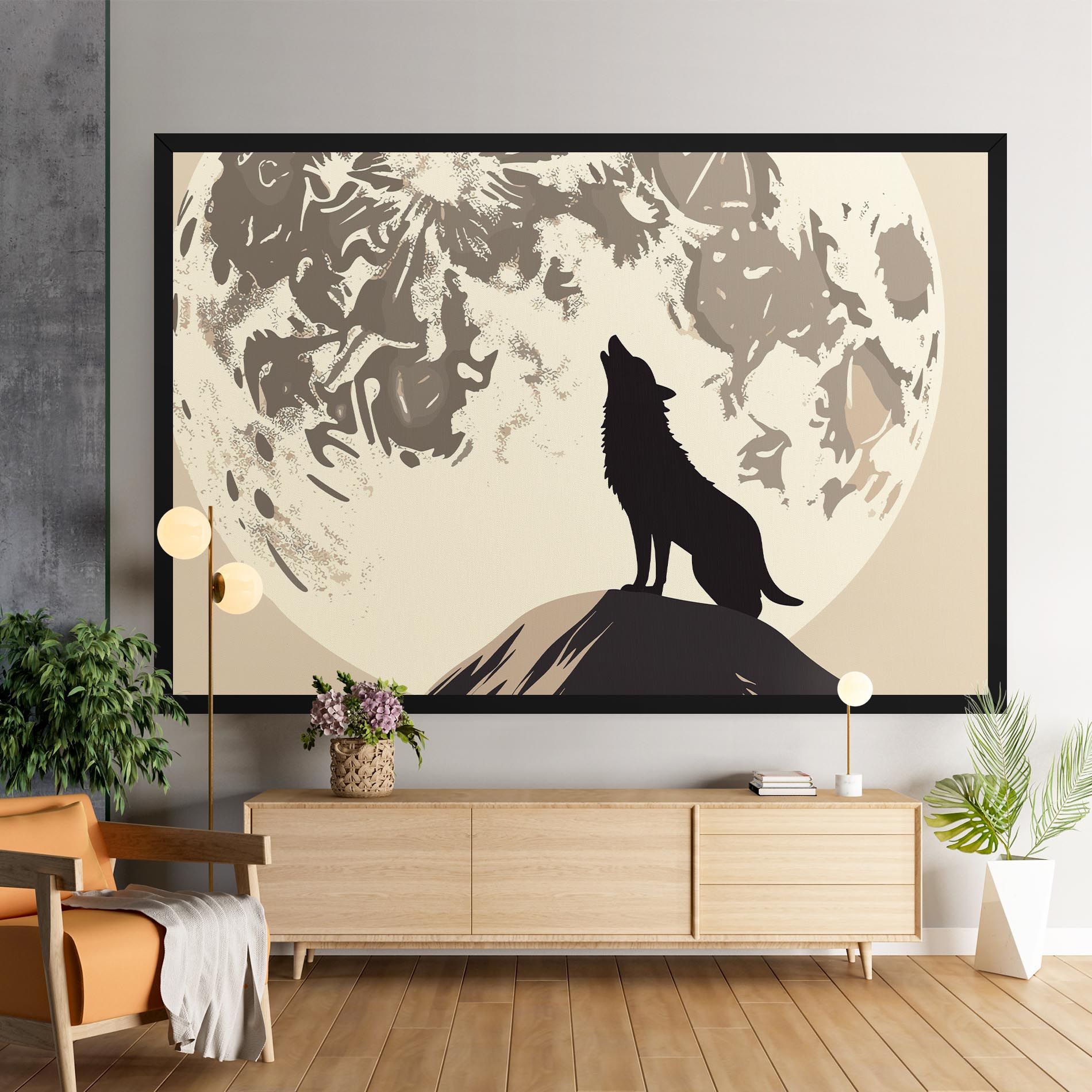 Cream Moon Wolf mockup 9