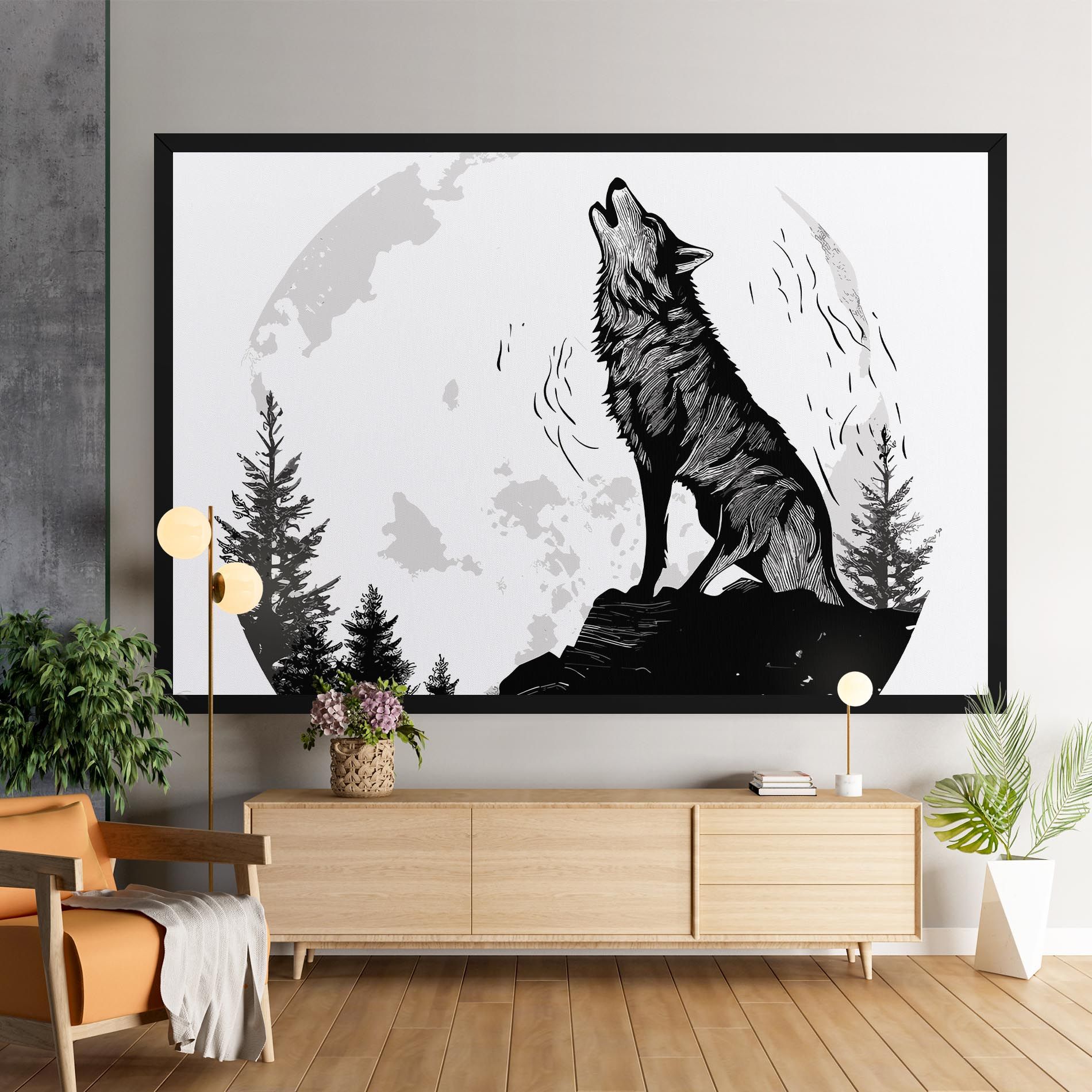 Grey Moon Wolf mockup 9