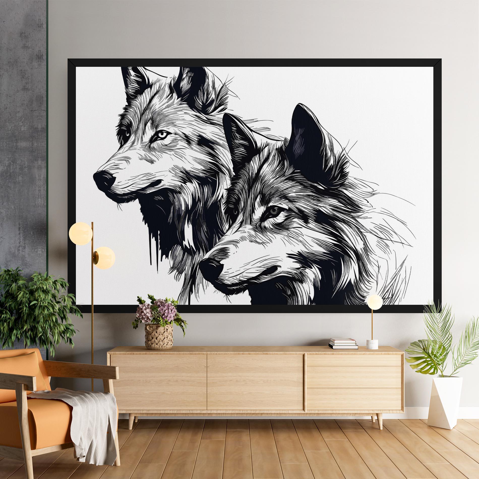 Tablou Canvas Wolf Friends mockup 9
