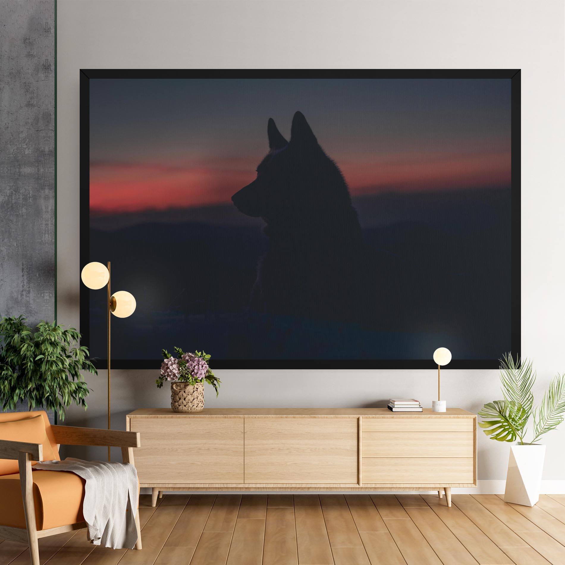 Tablou Canvas Wolf Shillouette mockup 9