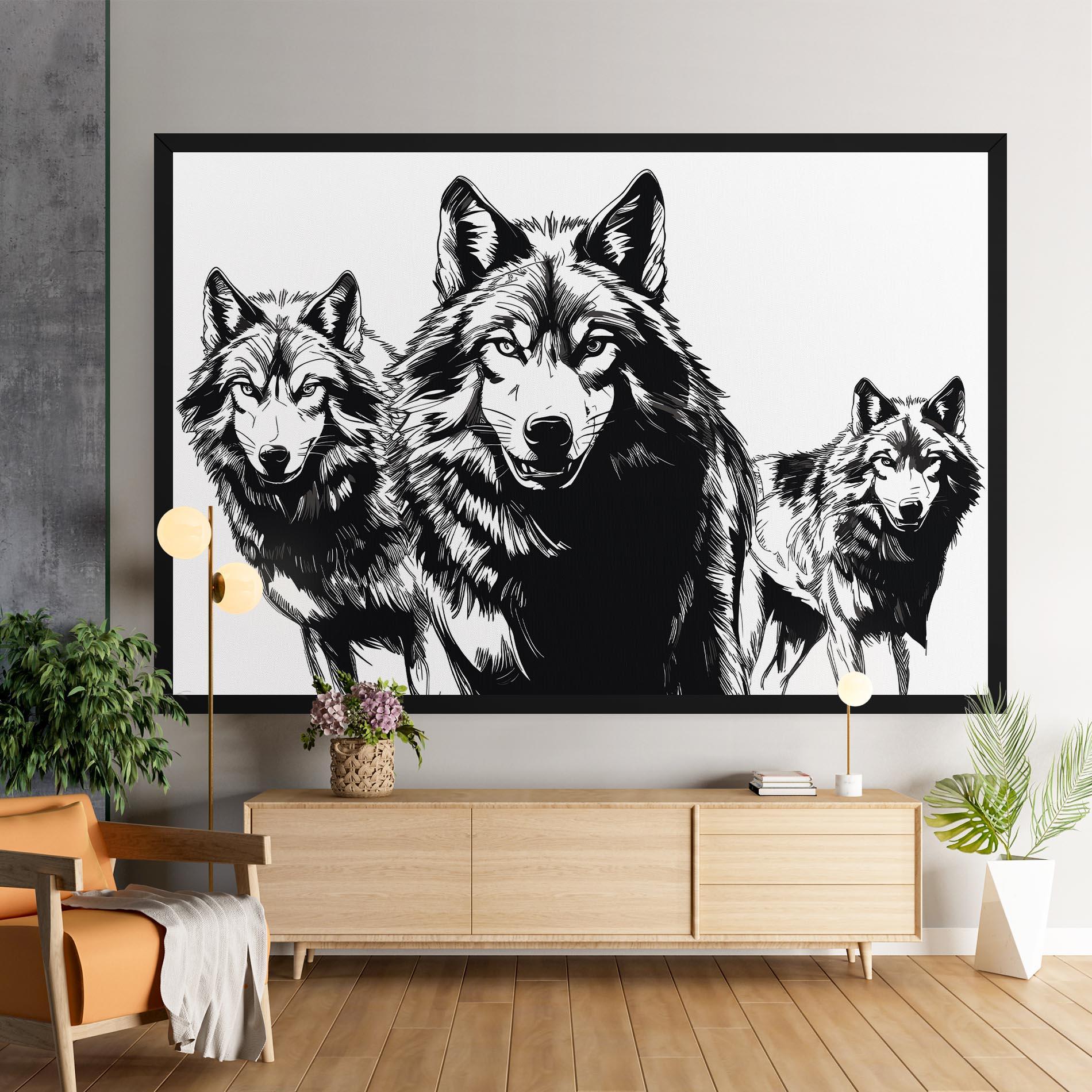 Tablou Canvas Wolves mockup 9