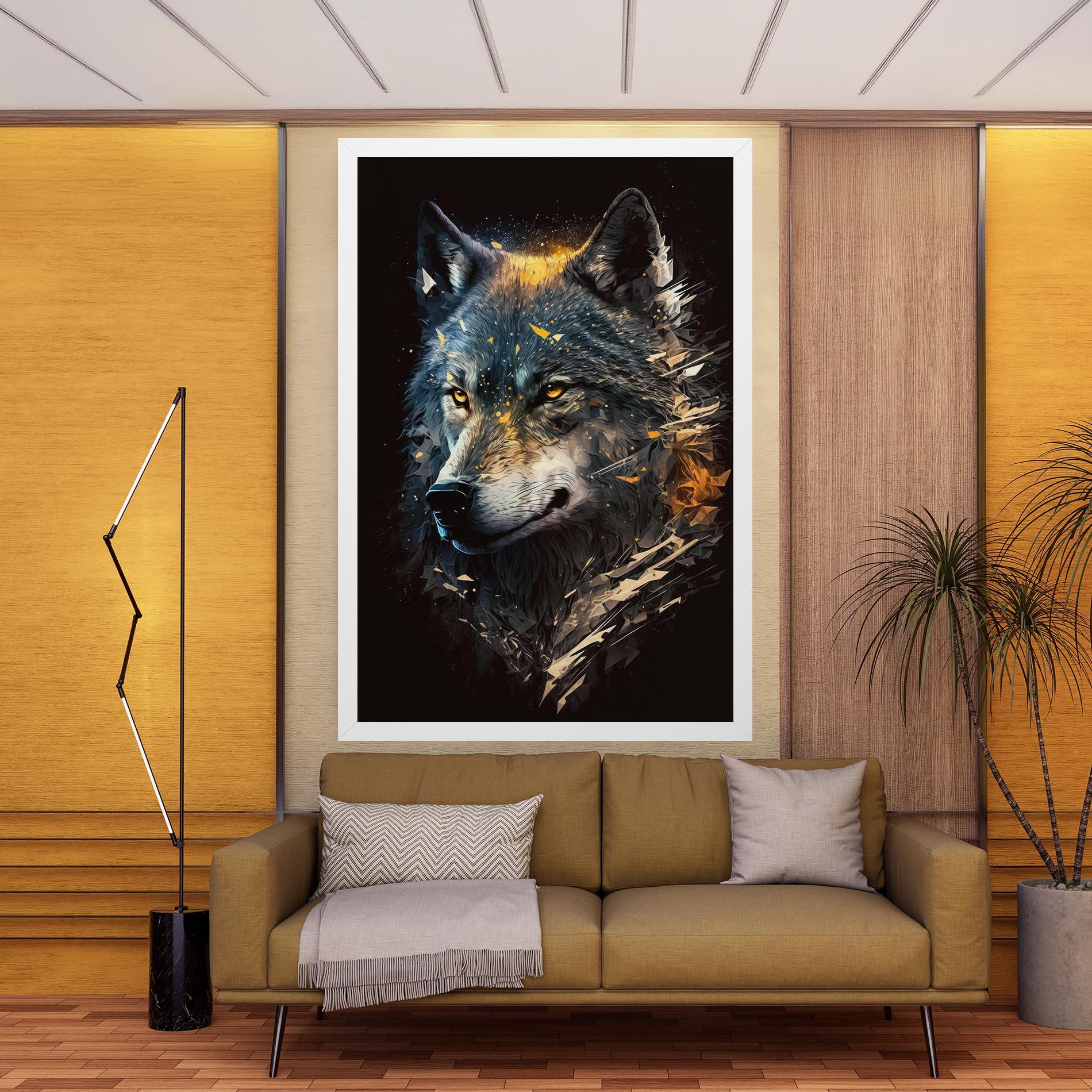 Tablou Canvas Wolf Portrait mockup 9