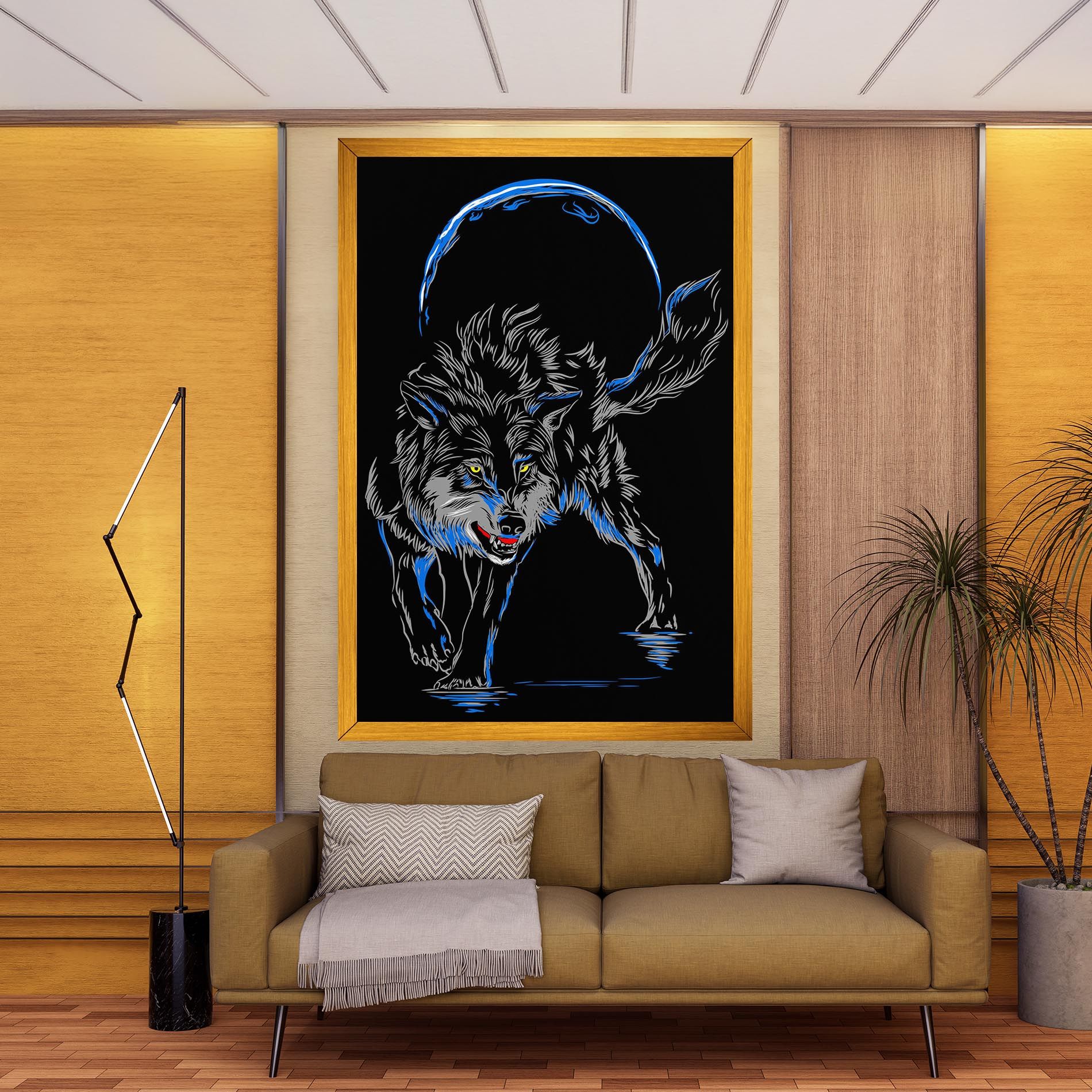 Grey Blue Wolf mockup 9