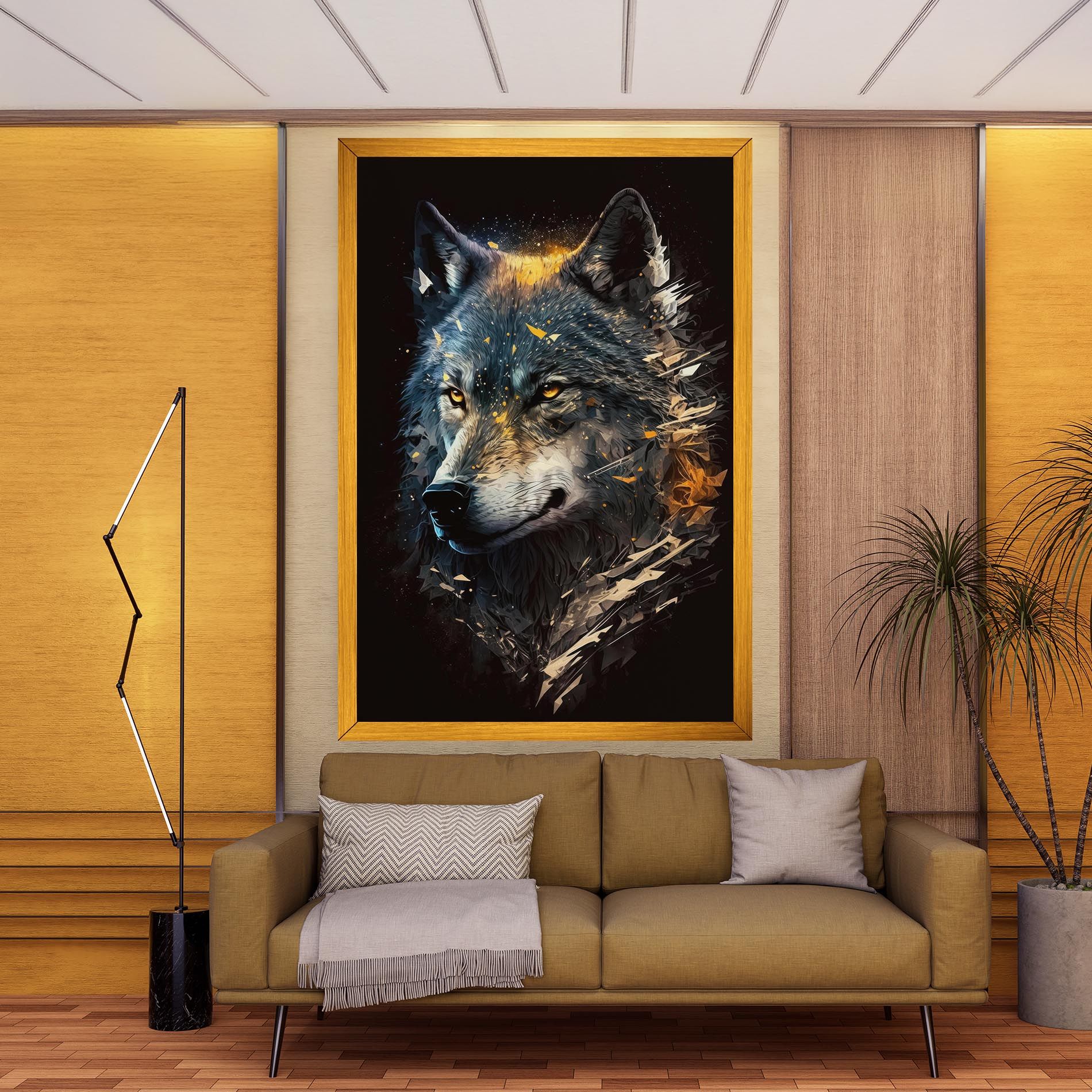 Wolf Portrait mockup 9
