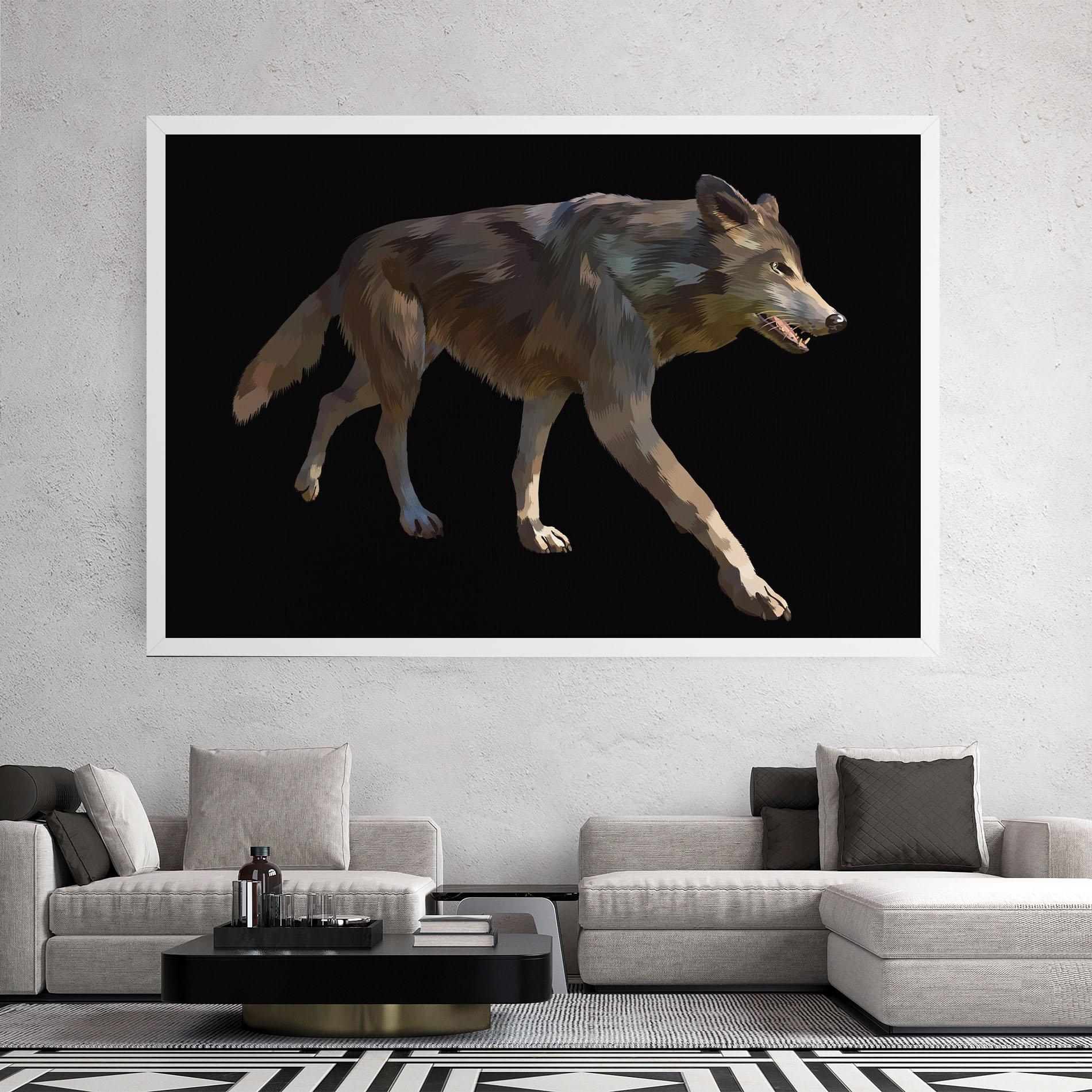 Tablou Canvas 3d Wolf mockup 2