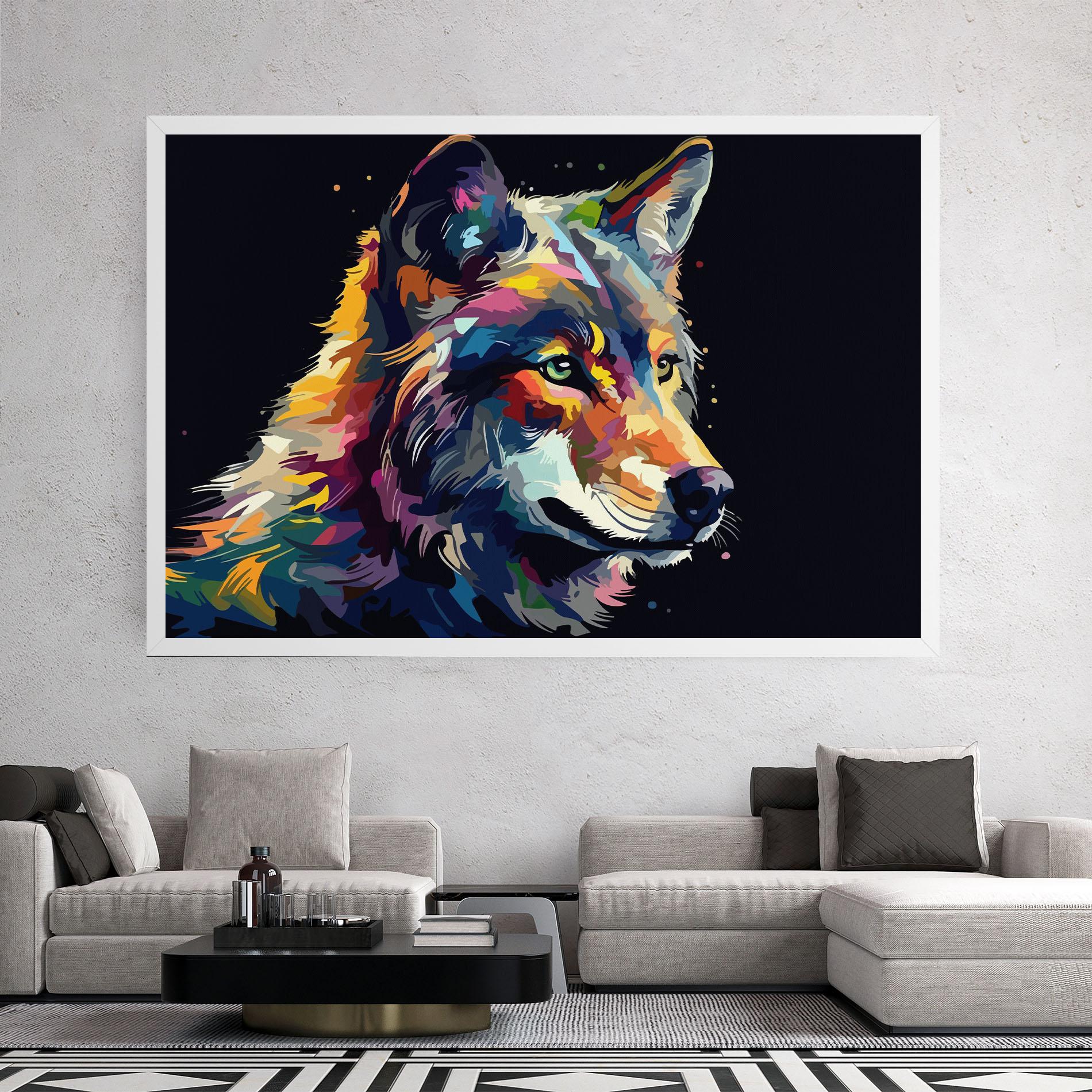 Tablou Canvas Painted Wolf mockup 2