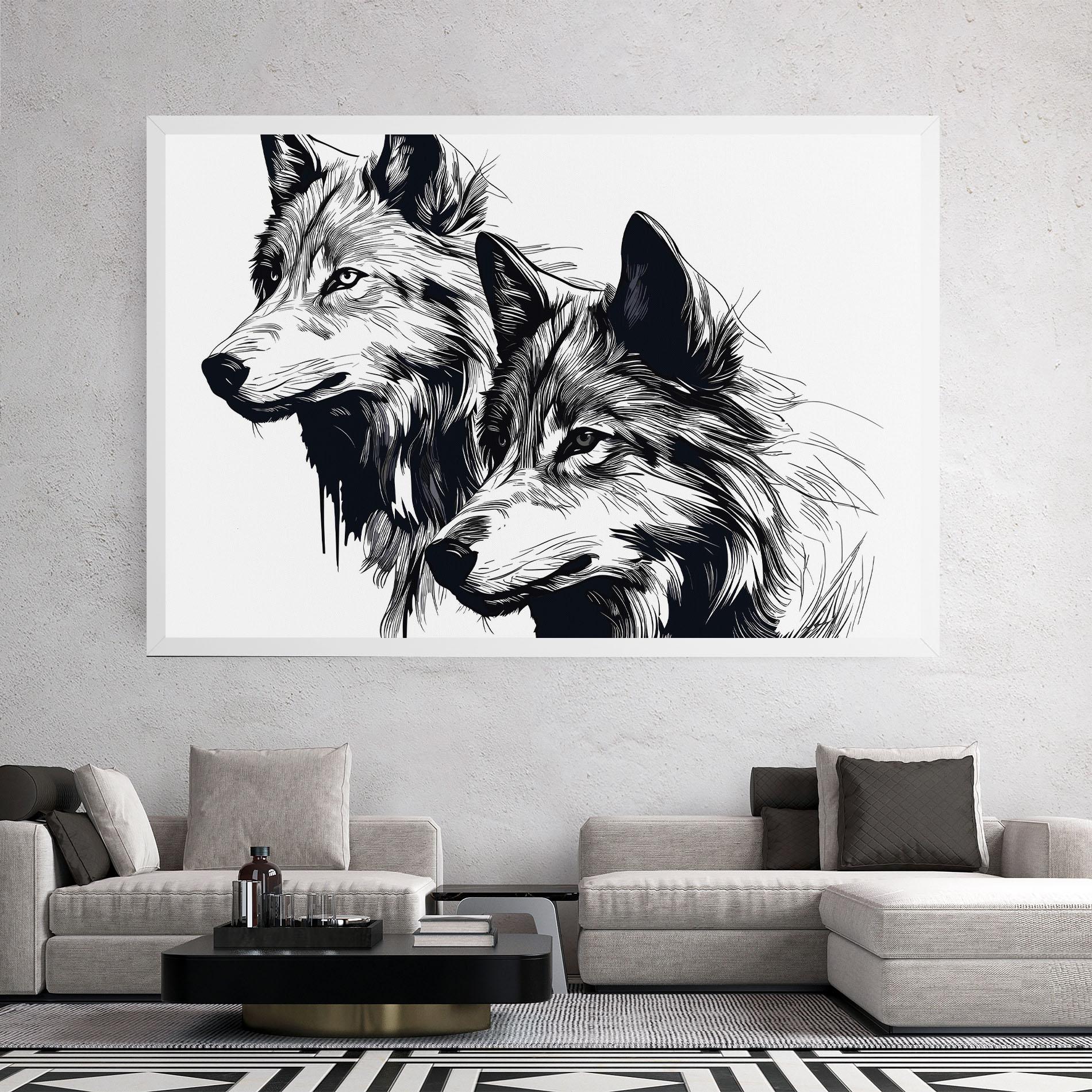 Tablou Canvas Wolf Friends mockup 2