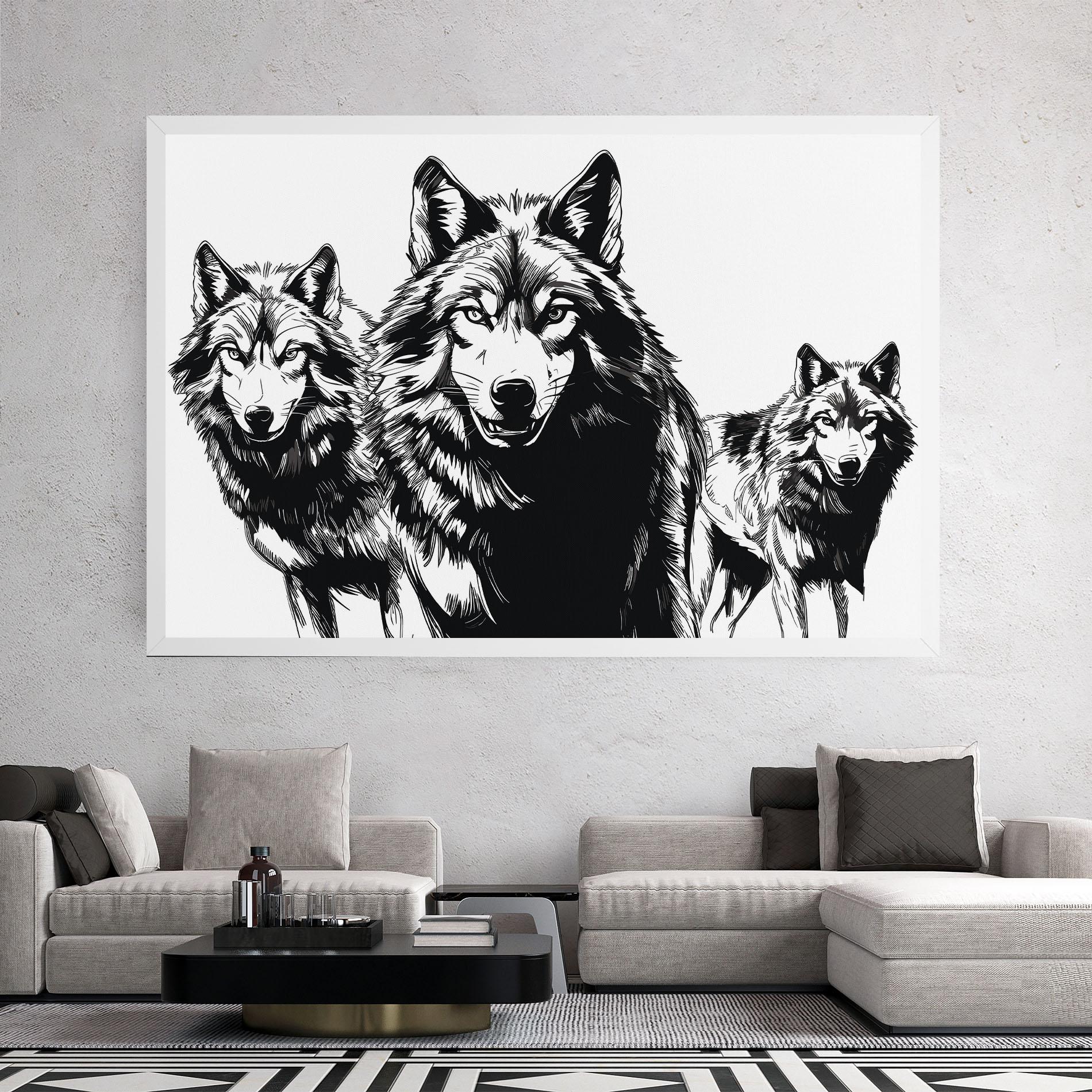 Tablou Canvas Wolves mockup 2