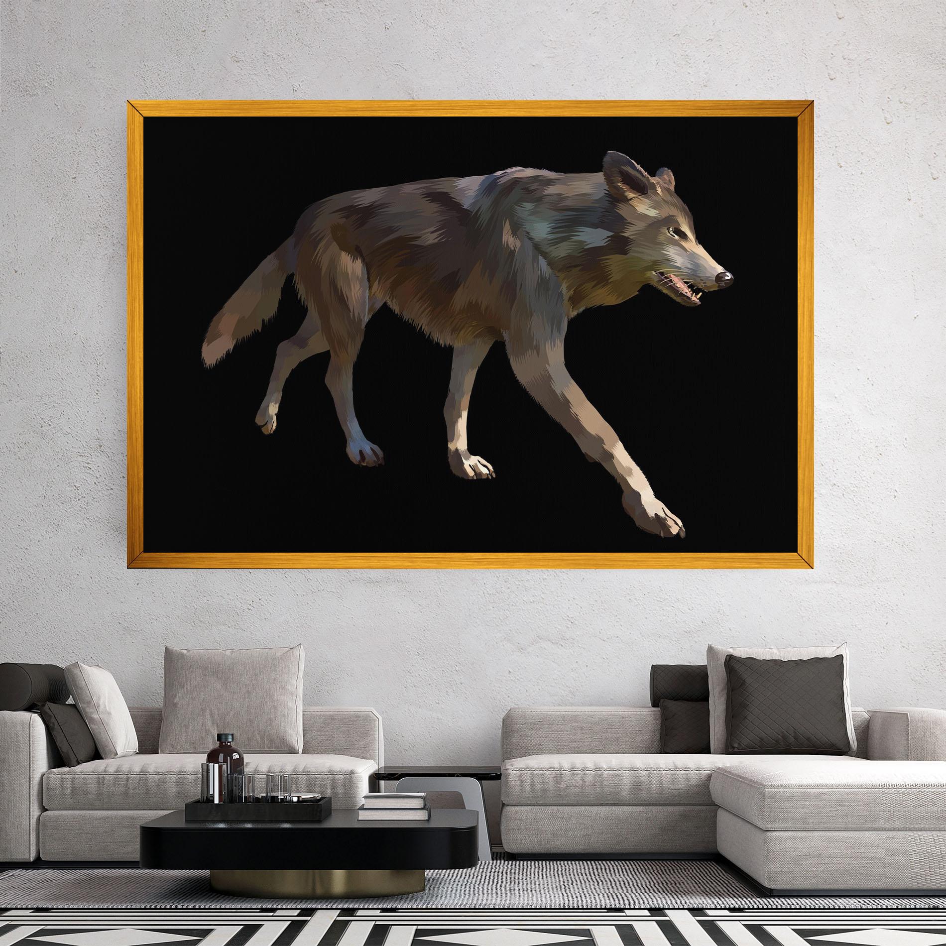 Tablou Canvas 3d Wolf mockup 2
