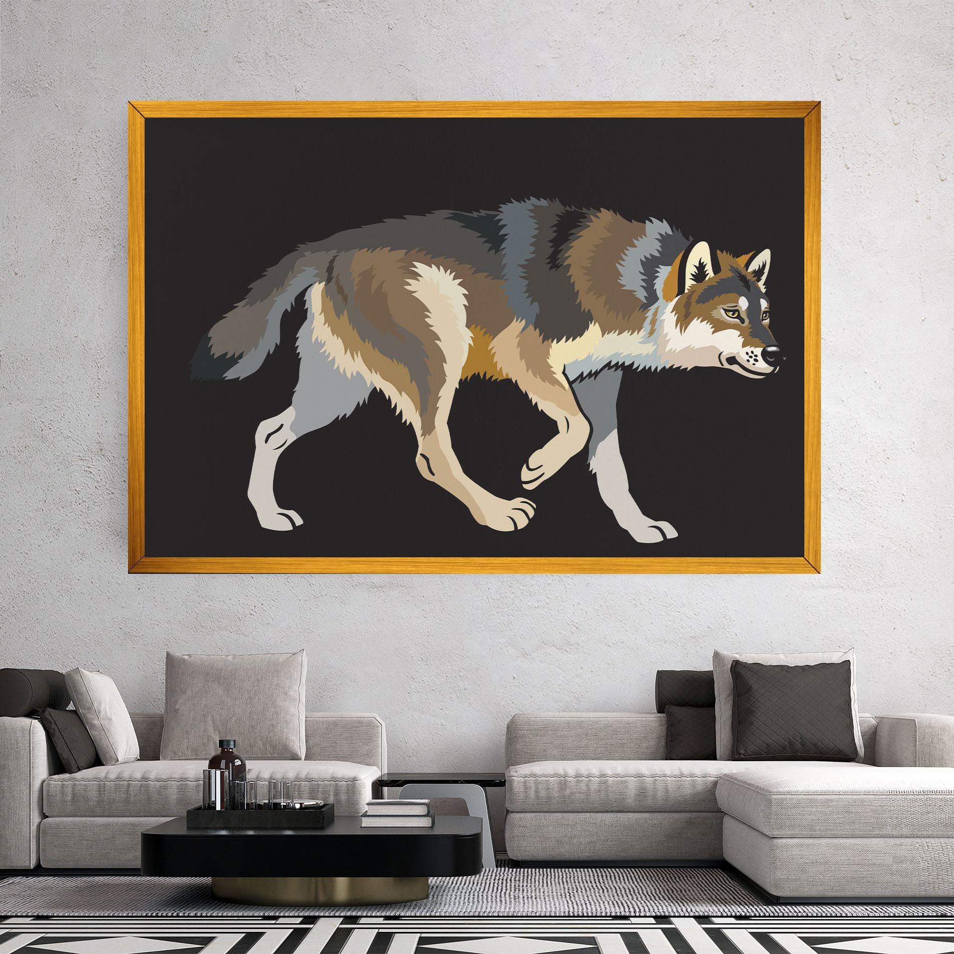 Tablou Canvas Cartoon Wolf mockup 2
