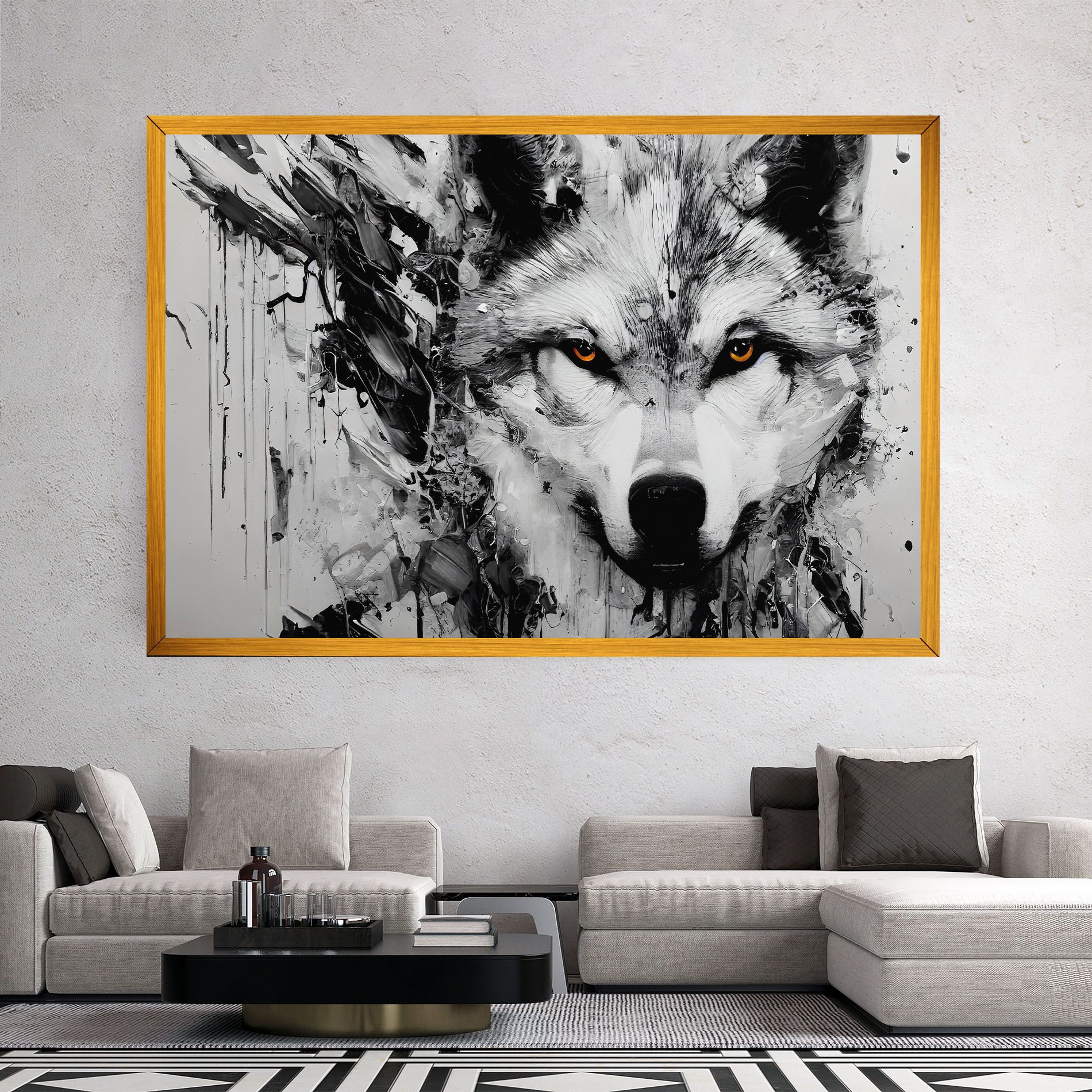 Grey Wolf Portrait mockup 2