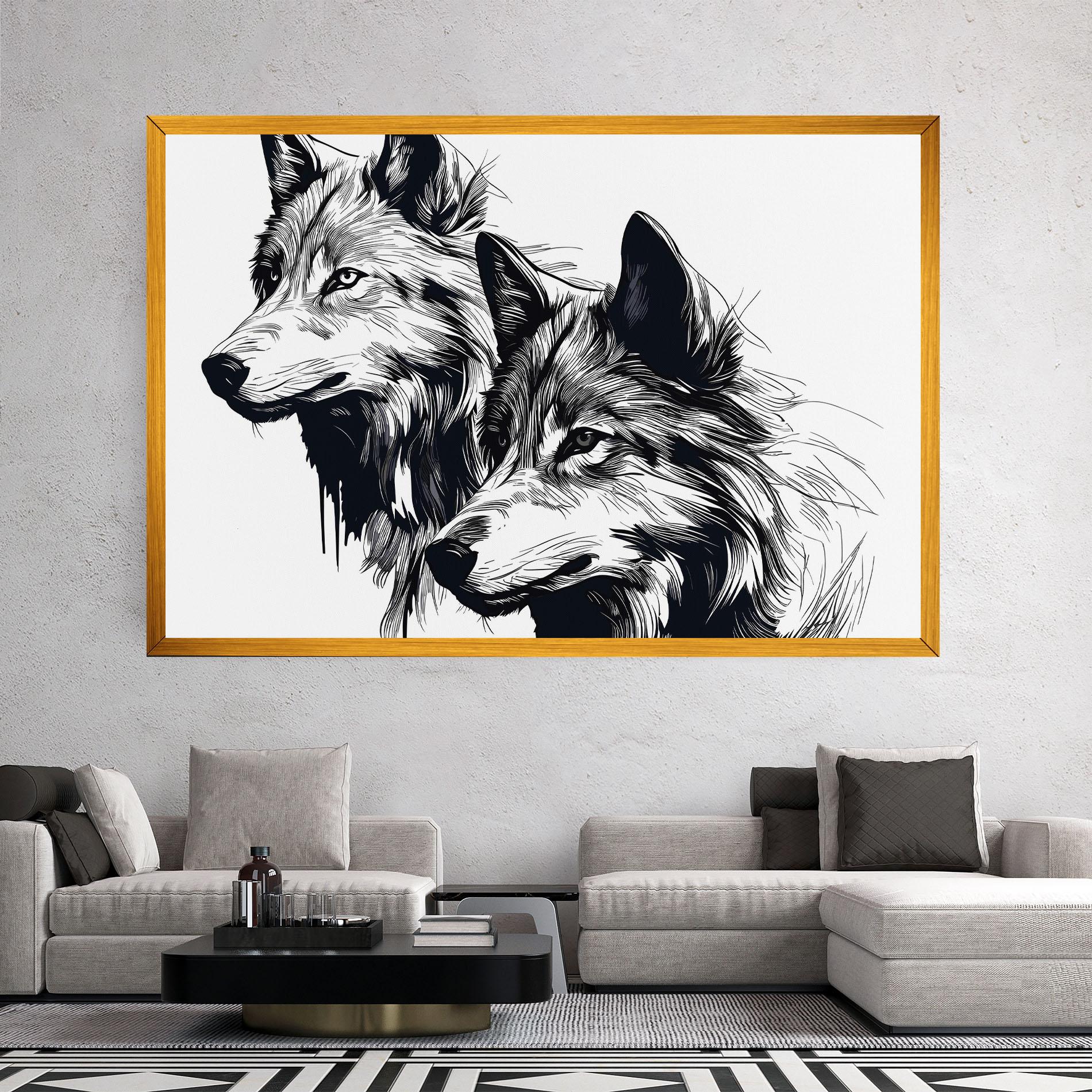 Tablou Canvas Wolf Friends mockup 2